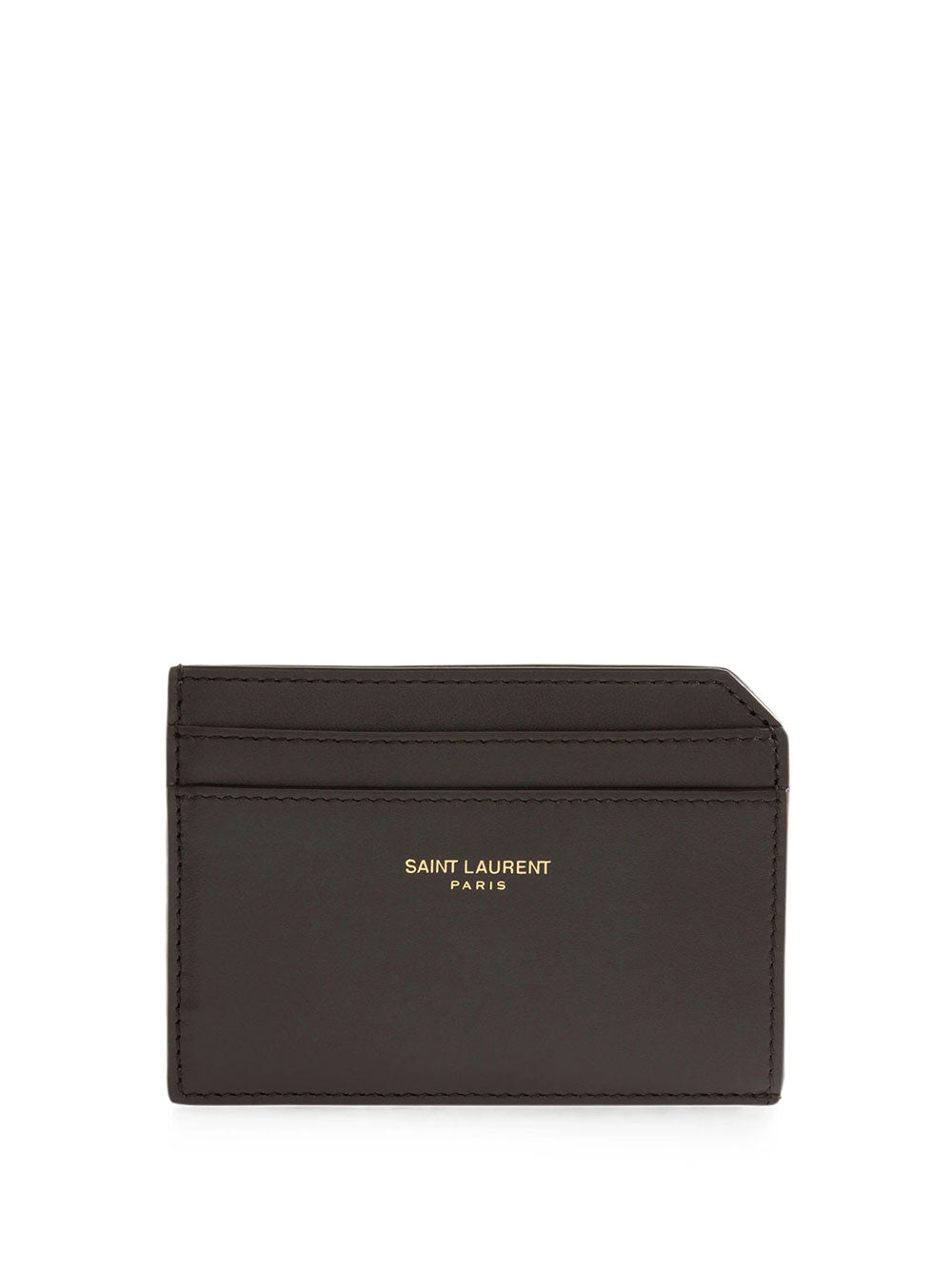 Saint Laurent Men Saint Laurent Paris Open Card Case In Two-Tone Smooth Leather SAINT LAURENT