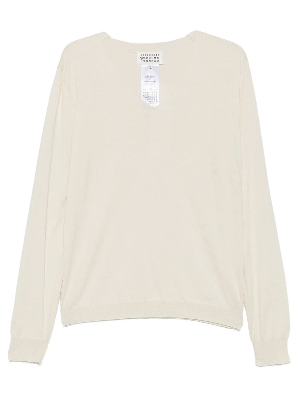 Maison Margiela Men Maglia In Cotone Con Scollo A V MAISON MARGIELA