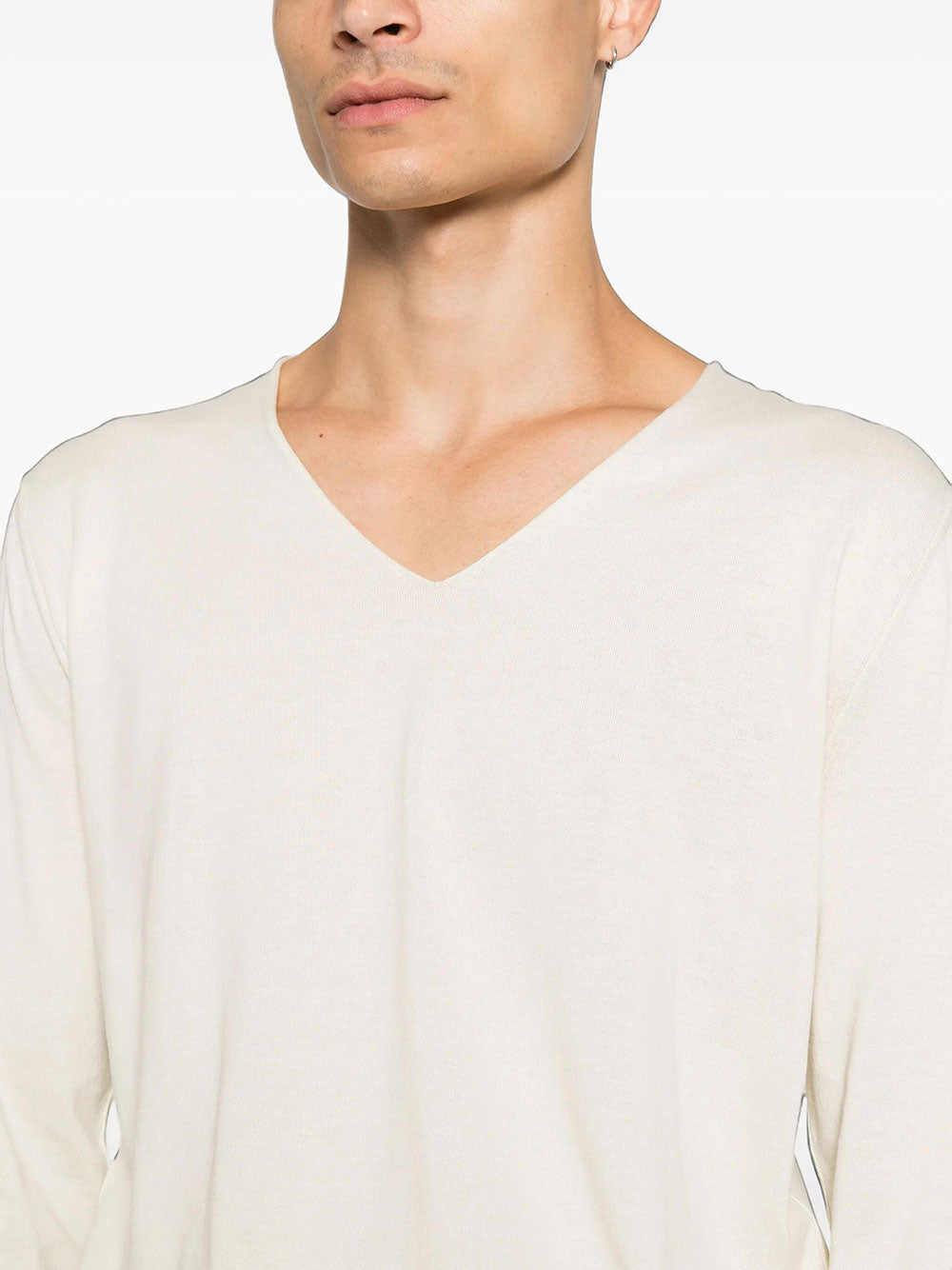 Maison Margiela Men Maglia In Cotone Con Scollo A V MAISON MARGIELA