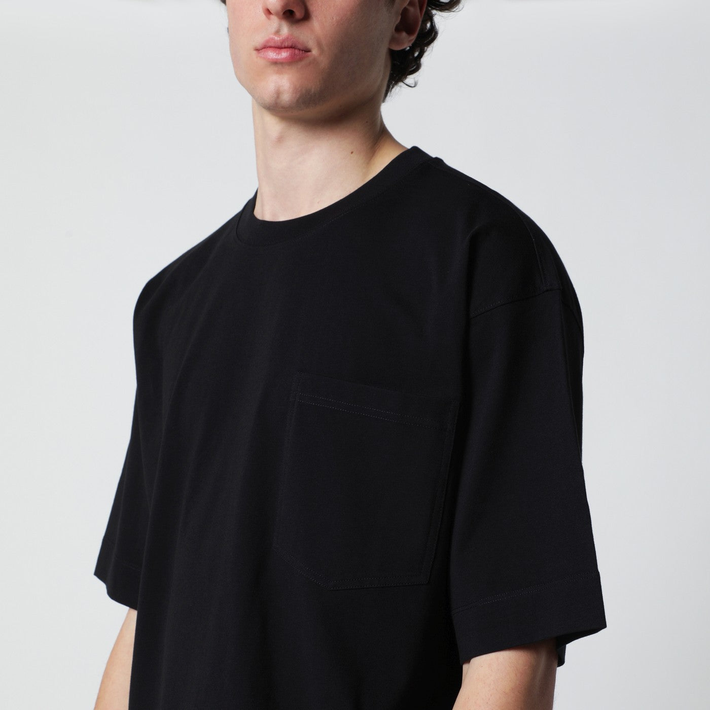 Dries Van Noten Black Cotton T-Shirt Men DRIES VAN NOTEN