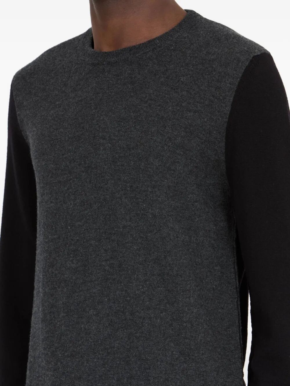 Maison Margiela Men Two-Tone Wool Pullover With Elbow Patches MAISON MARGIELA