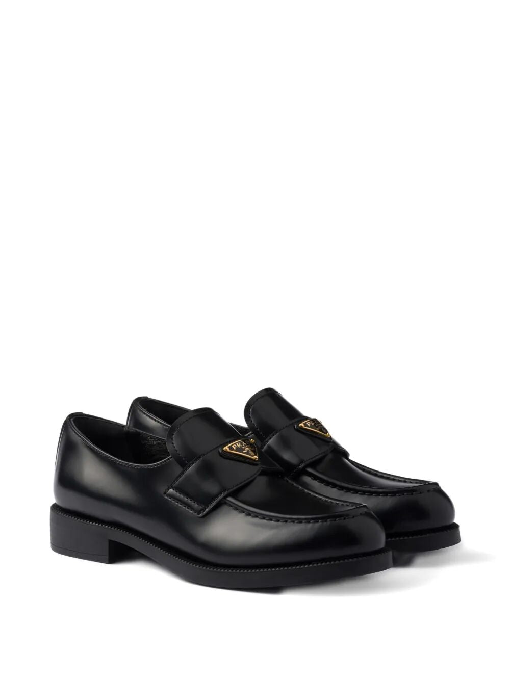 Prada Women Brushed Leather Loafers PRADA