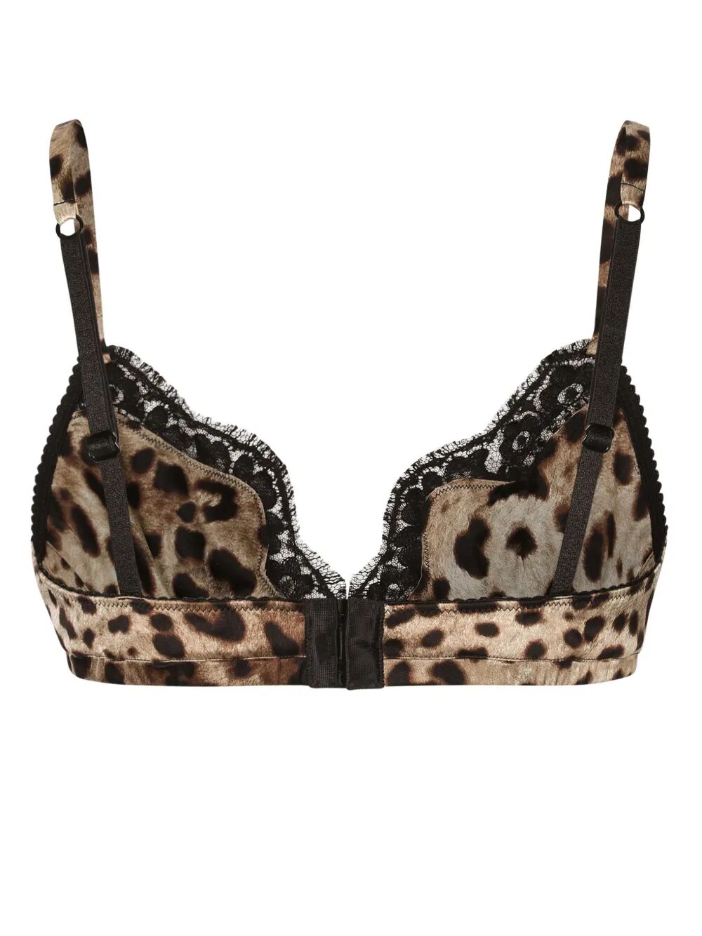 Dolce & Gabbana Women Leopard-Print Soft-Cup Satin Bra With Lace Detailing DOLCE & GABBANA