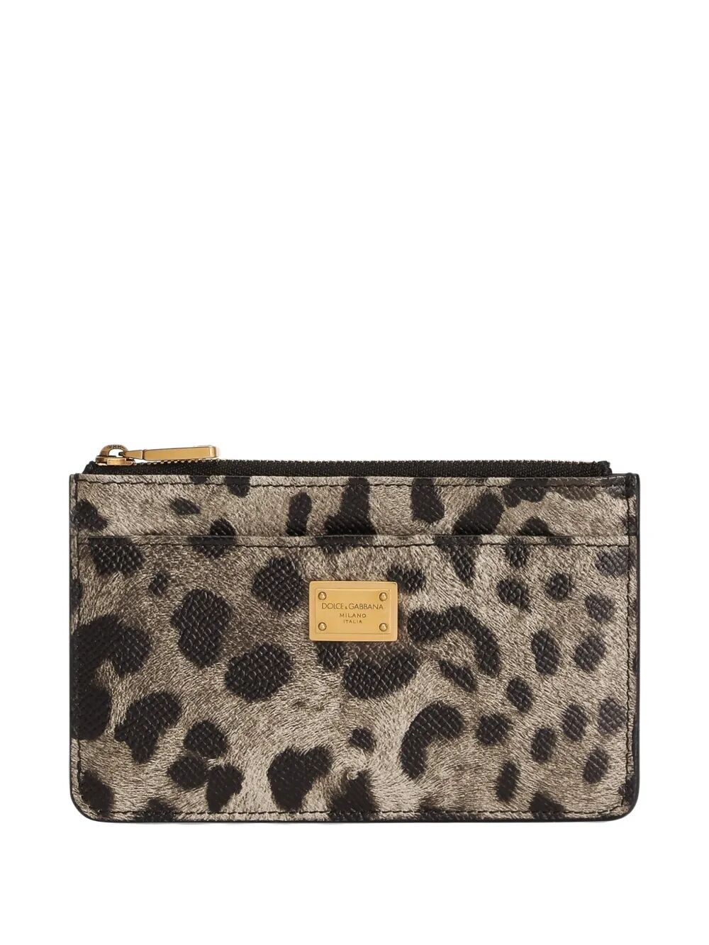 Dolce & Gabbana Women Leopard-Print Dauphine Leather Card Holder DOLCE & GABBANA