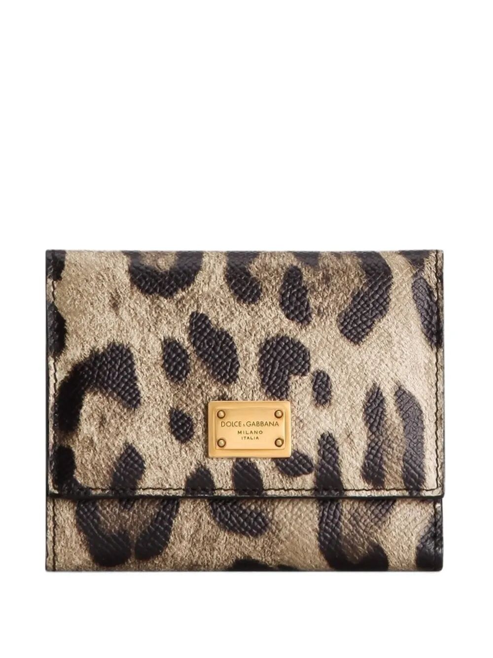 Dolce & Gabbana Women Leopard-Print Tri-Fold Wallet In Dauphine Leather DOLCE & GABBANA