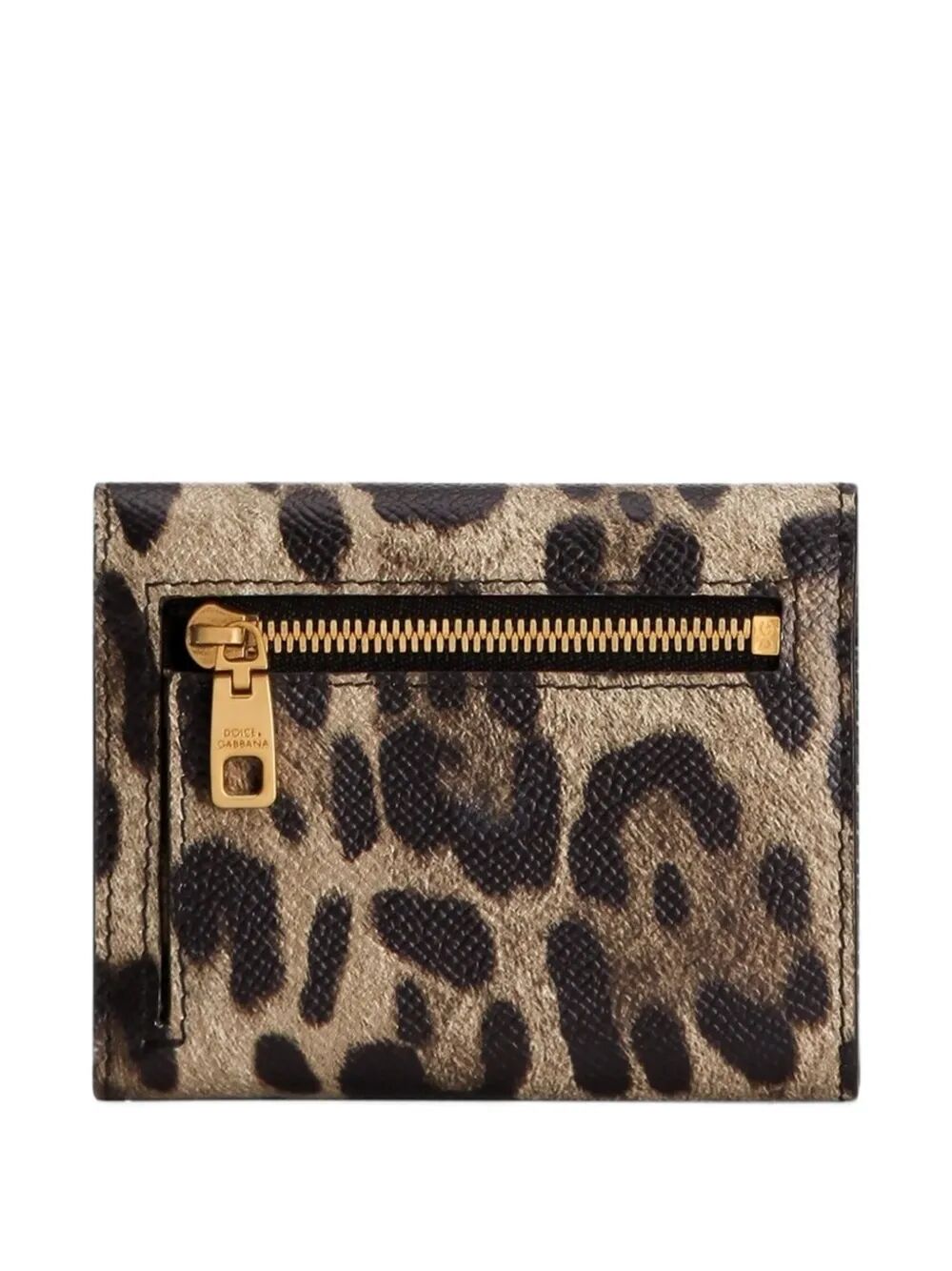 Dolce & Gabbana Women Leopard-Print Tri-Fold Wallet In Dauphine Leather DOLCE & GABBANA