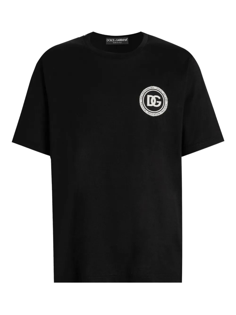 Dolce & Gabbana Men Cotton T-Shirt With Patch DOLCE & GABBANA
