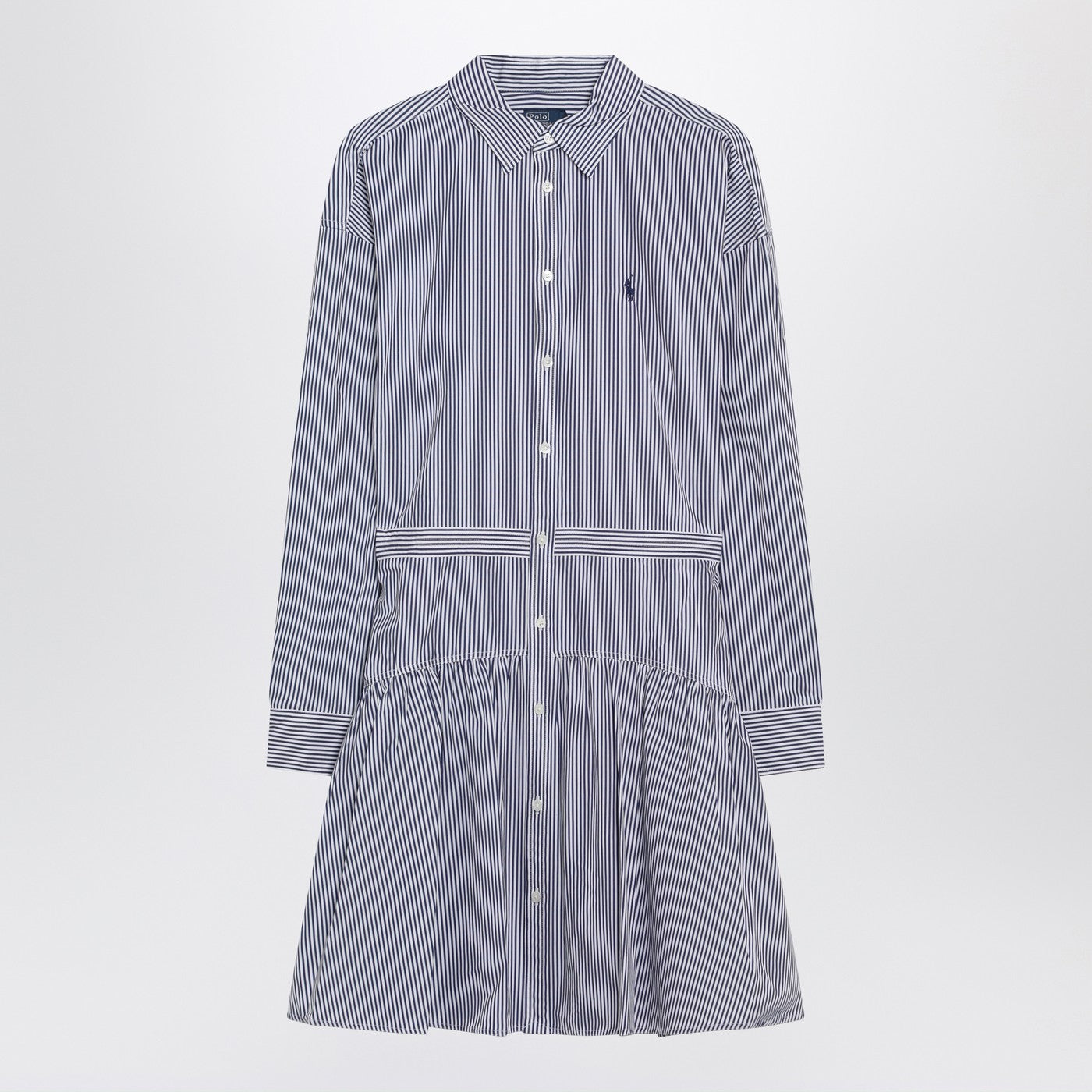 Polo Ralph Lauren Blue And White Striped Shirt Dress Women Polo Ralph Lauren