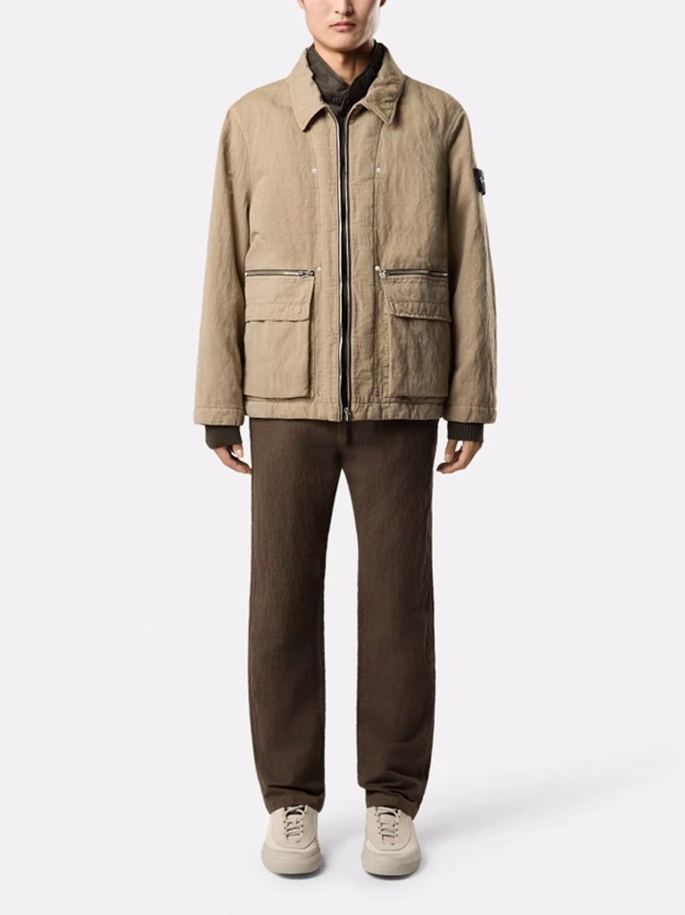 Stone Island Men Diagonal Cotton Wool Field Jacket STONE ISLAND