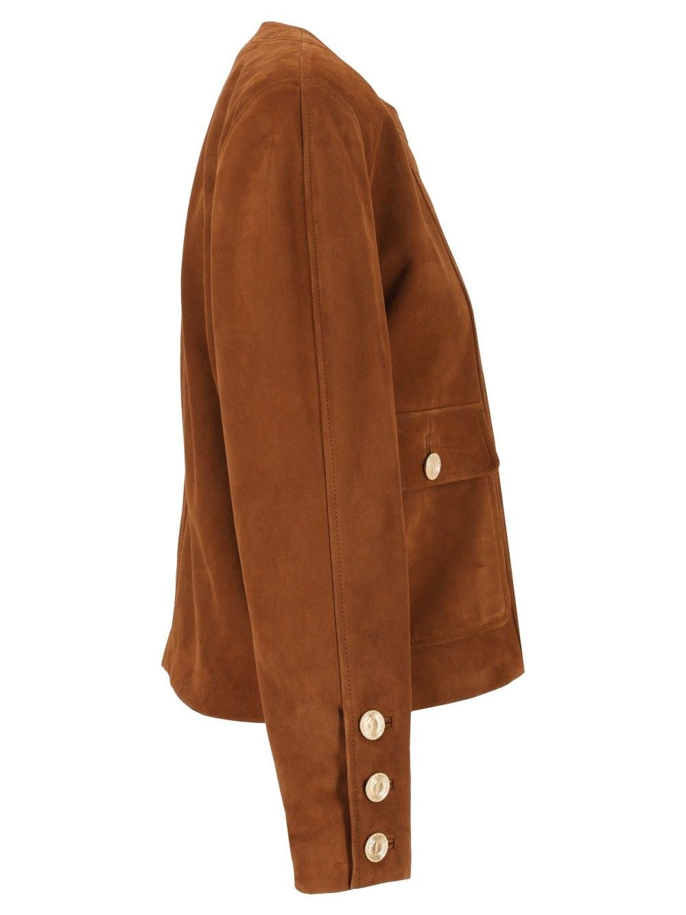 Saint Laurent Women Short Suede Jacket SAINT LAURENT
