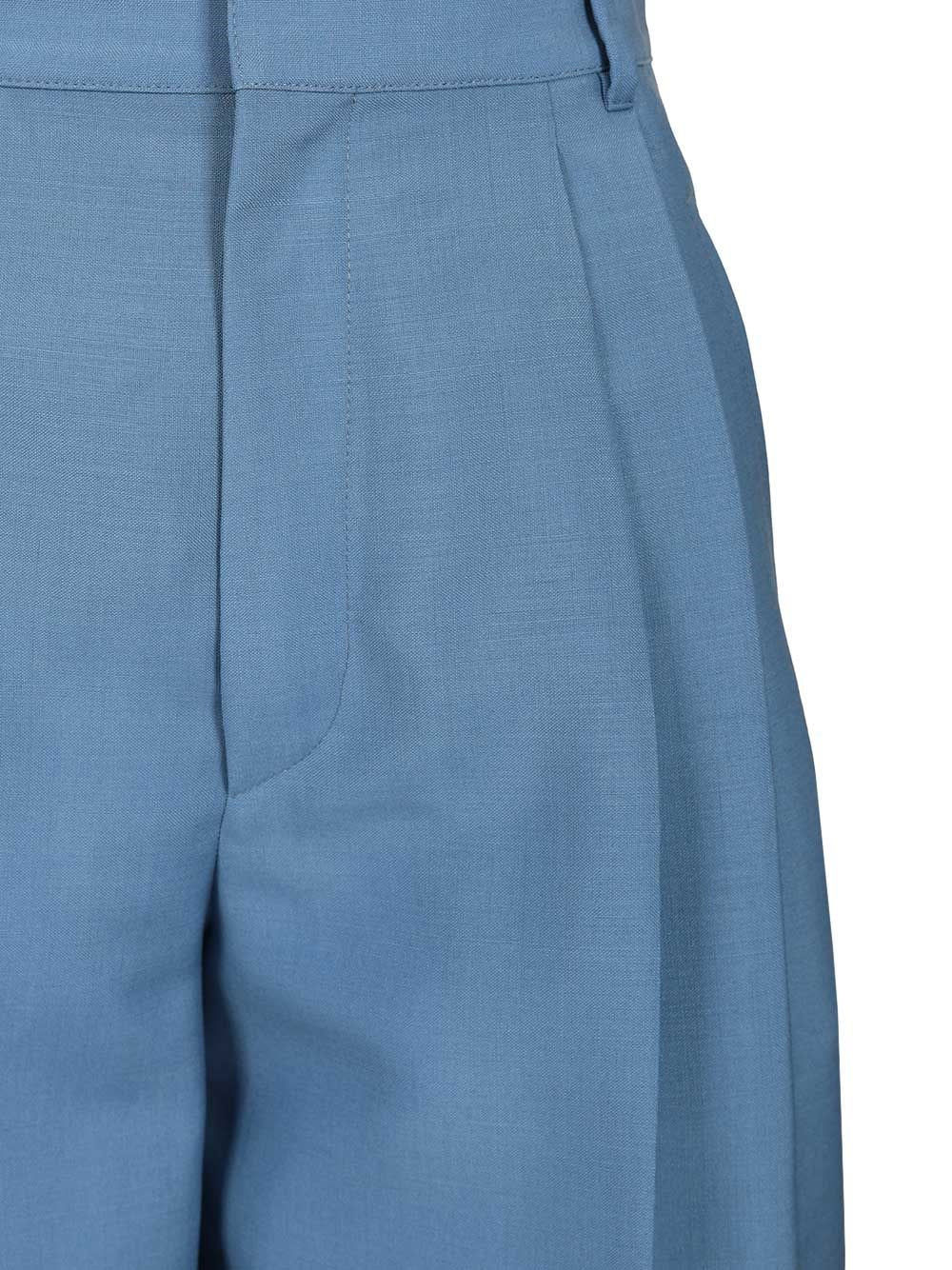 Celine Women Montauk Trousers In Wool And Mohair CELINE