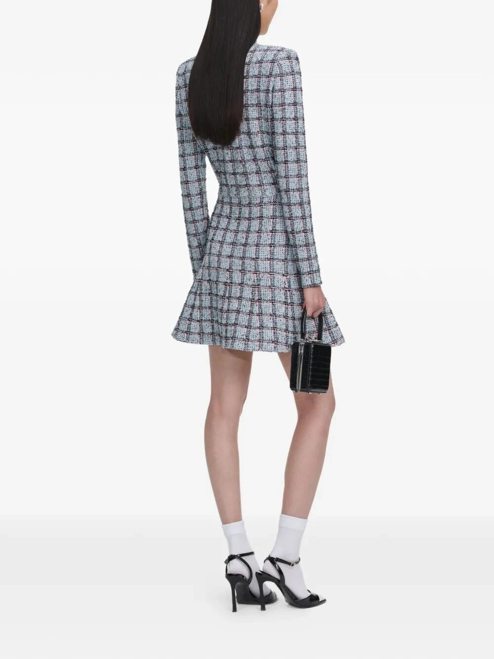 Self-Portrait Women Check Knit Mini Dress SELF-PORTRAIT