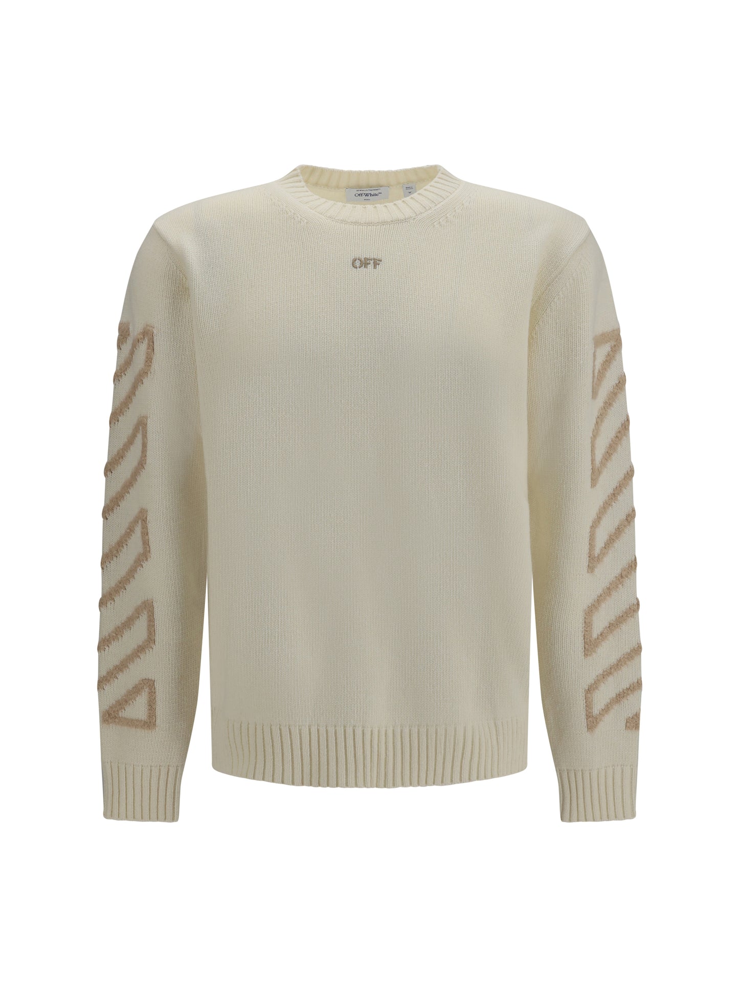 Off-White Men Arrow Fuzzy Crewneck Sweater OFF-WHITE