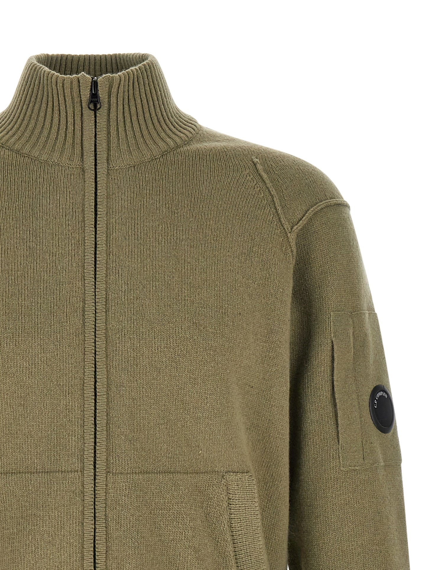 C.P. Company Men 'Lambswool Grs' Cardigan With Lens Detail C.P. COMPANY