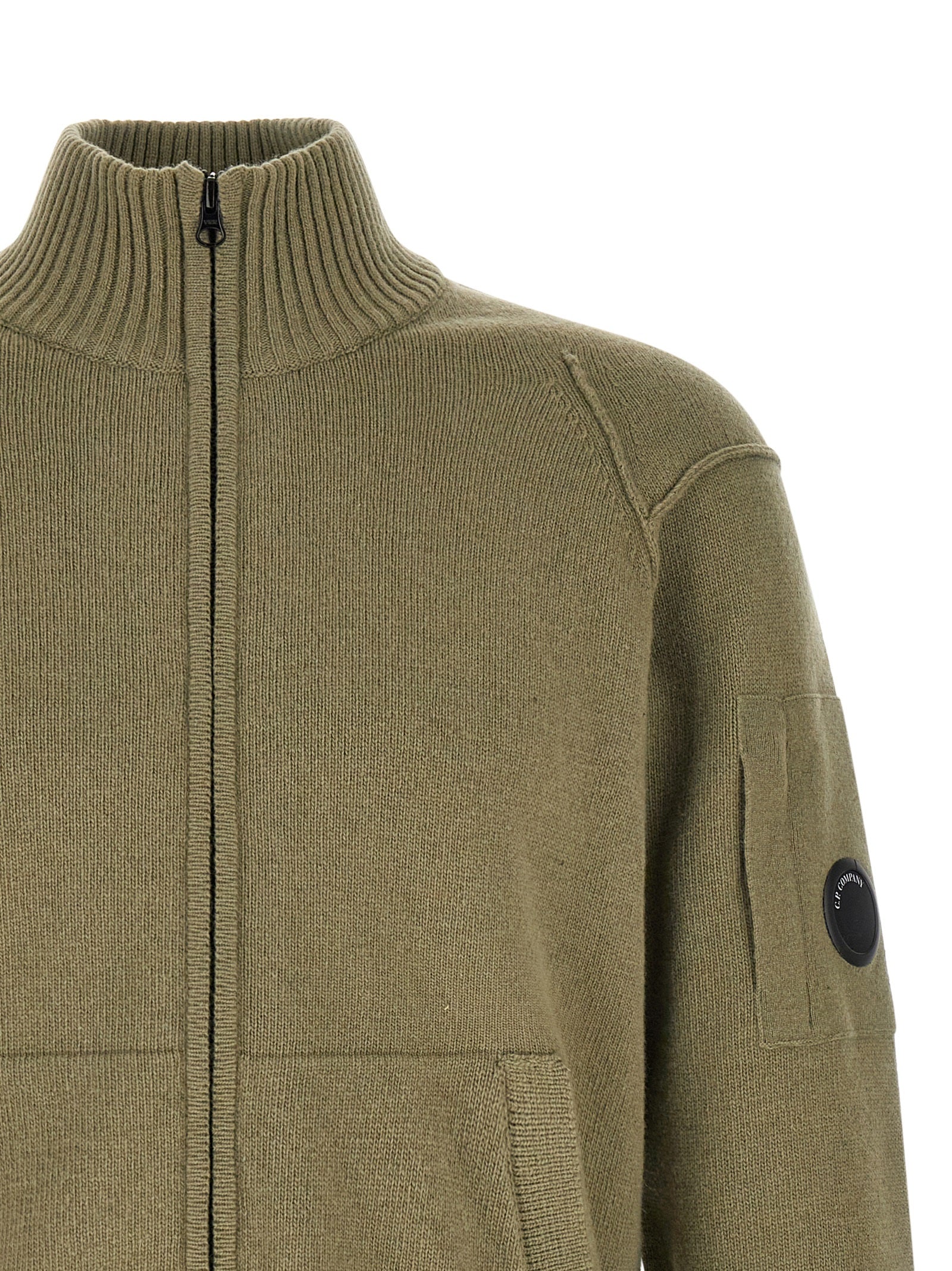 C.P. Company Men 'Lambswool Grs' Cardigan With Lens Detail C.P. COMPANY