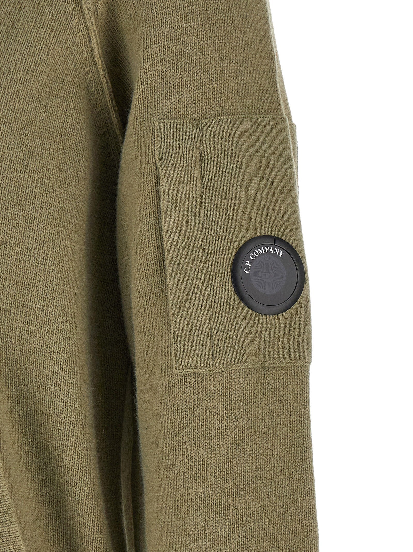 C.P. Company Men 'Lambswool Grs' Cardigan With Lens Detail C.P. COMPANY