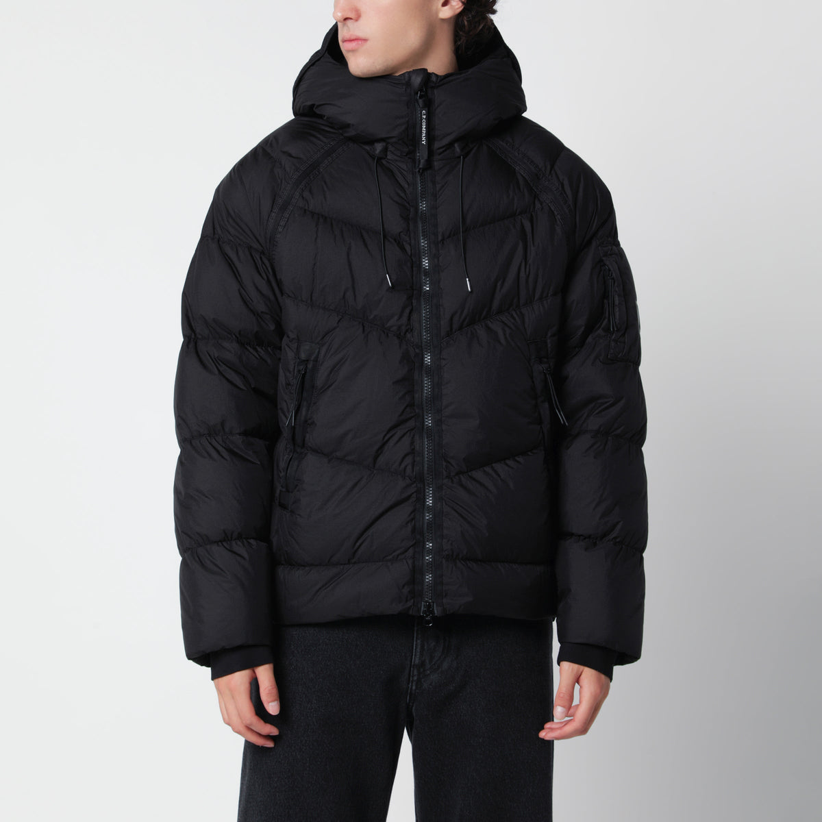 C.P. Company Black Dd Shell Hooded Down Jacket In Nylon Men C.P. COMPANY