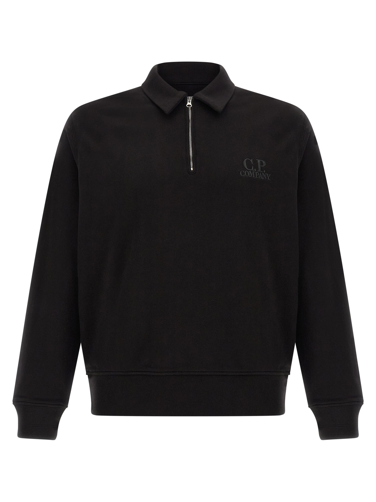 C.P. Company Men Black Cotton Fleece Sweatshirt C.P. COMPANY