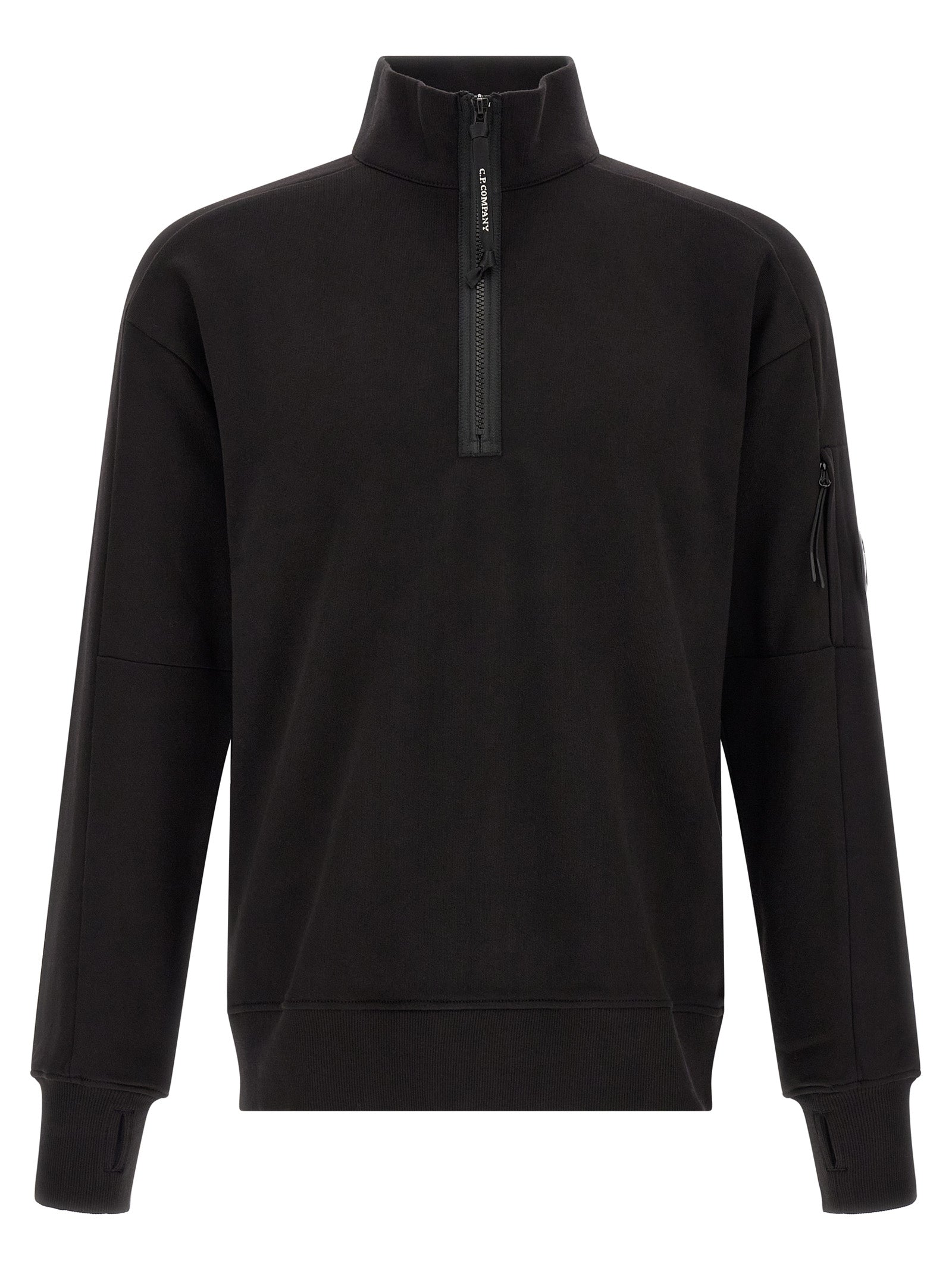C.P. Company Men 'Diagonal Raised Fleece ' Sweatshirt And Lens Detail C.P. COMPANY