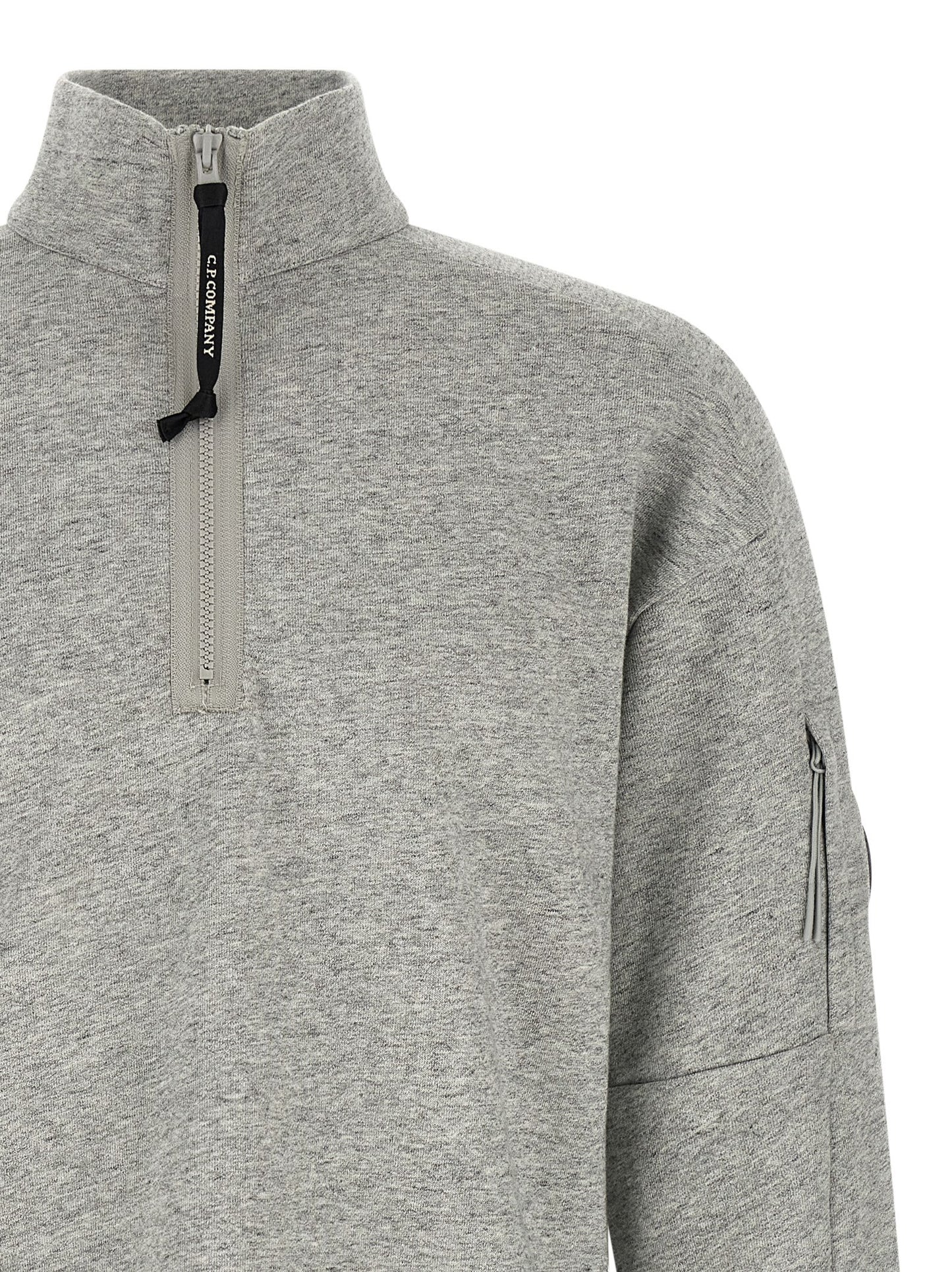 C.P. Company Men 'Diagonal Raised Fleece ' Sweatshirt And Lens Detail C.P. COMPANY