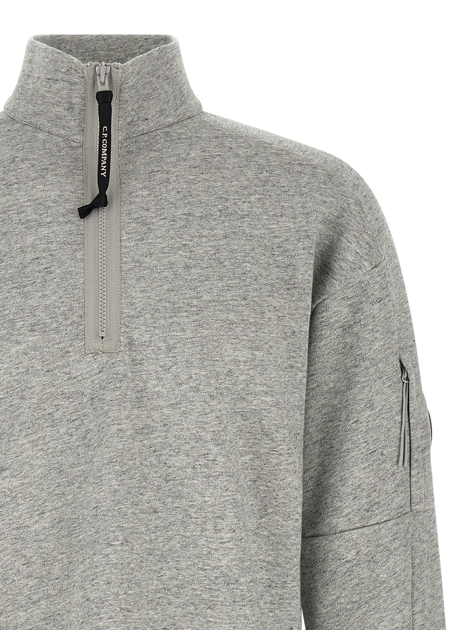 C.P. Company Men 'Diagonal Raised Fleece ' Sweatshirt And Lens Detail C.P. COMPANY