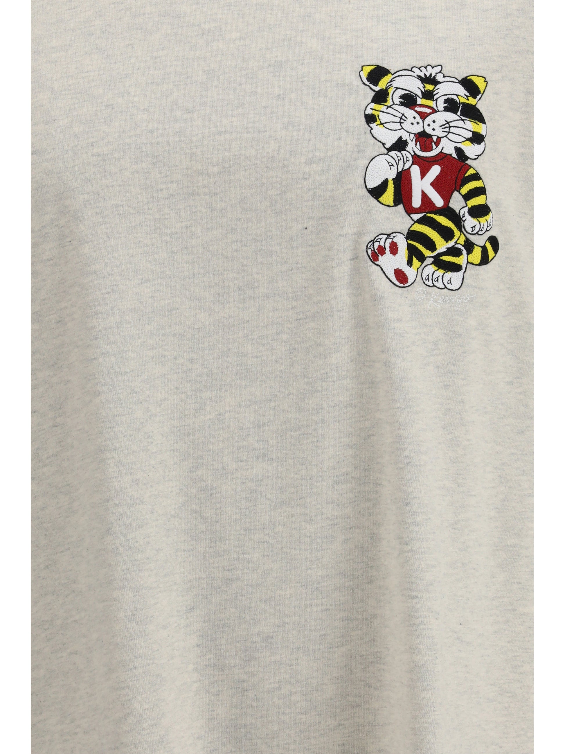 Kenzo Men Wild Tiger Motif Embroidered On The Chest Oversized T-Shirt KENZO
