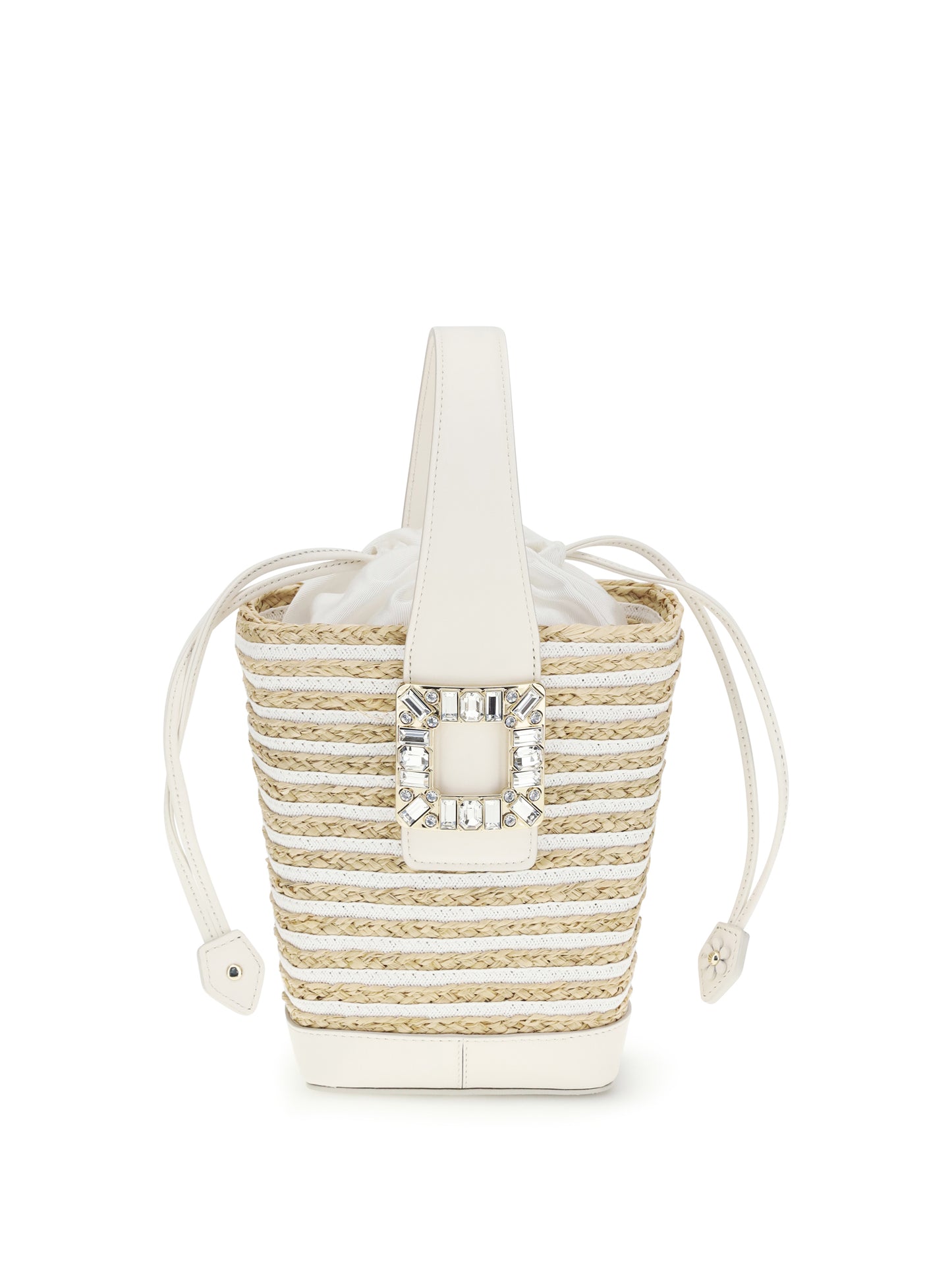 Roger Vivier Women Mini Viv' Skate Bucket Bag In Raffia ROGER VIVIER