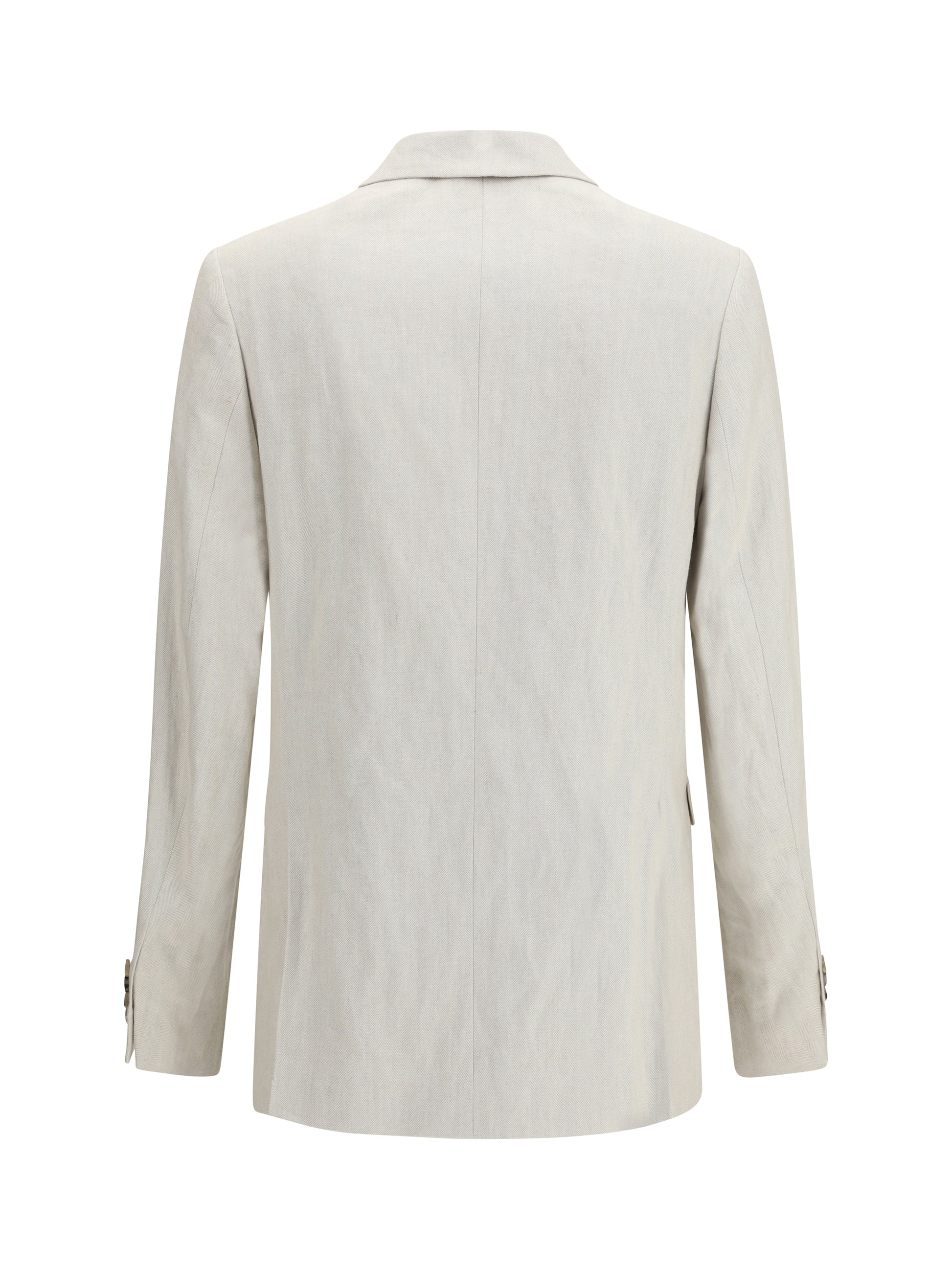 Dries Van Noten Men Barry Blazer In A Cotton And Linen Herringbone Blend DRIES VAN NOTEN