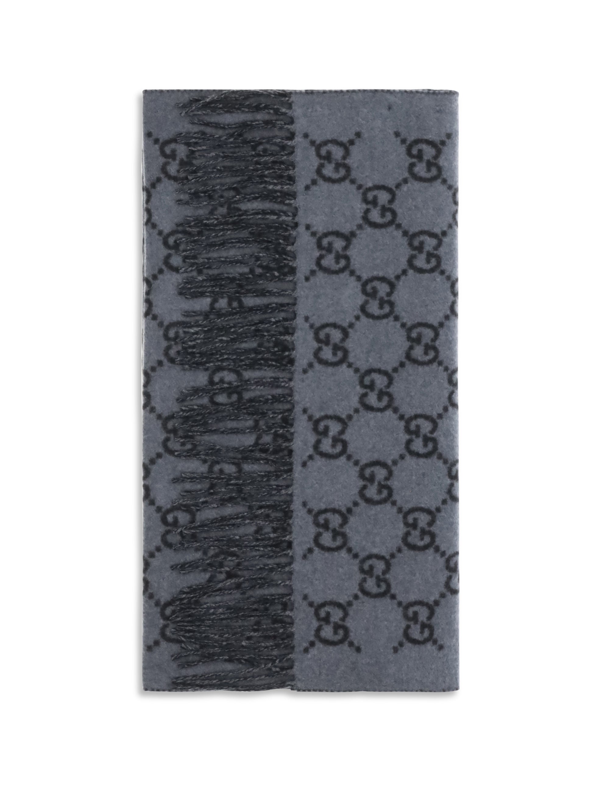 Gucci Men Gg Cashmere Scarf GUCCI