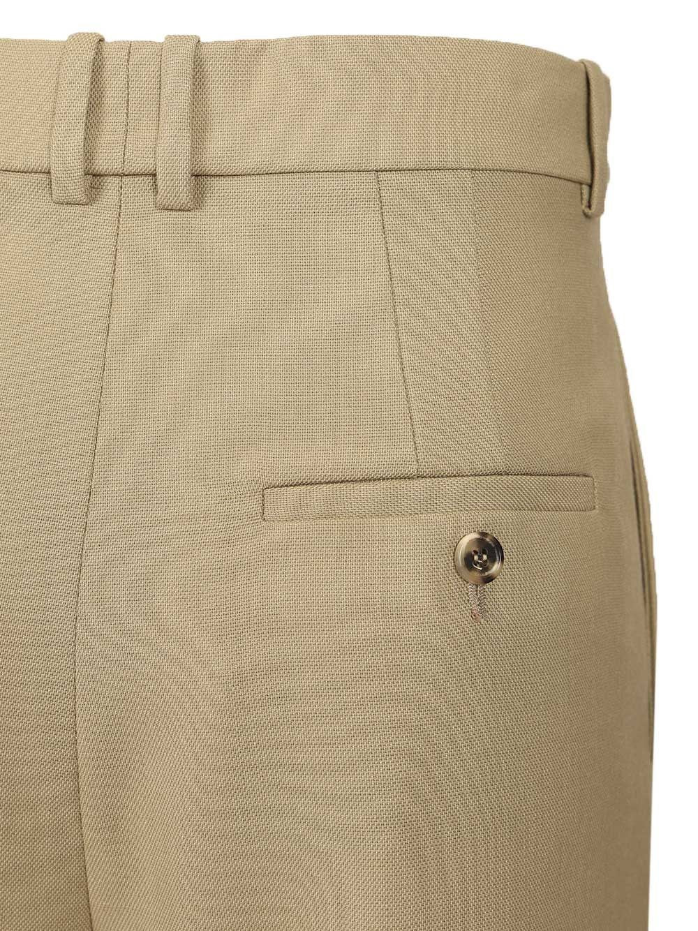 Saint Laurent Women Wool And Silk Canvas Trousers SAINT LAURENT