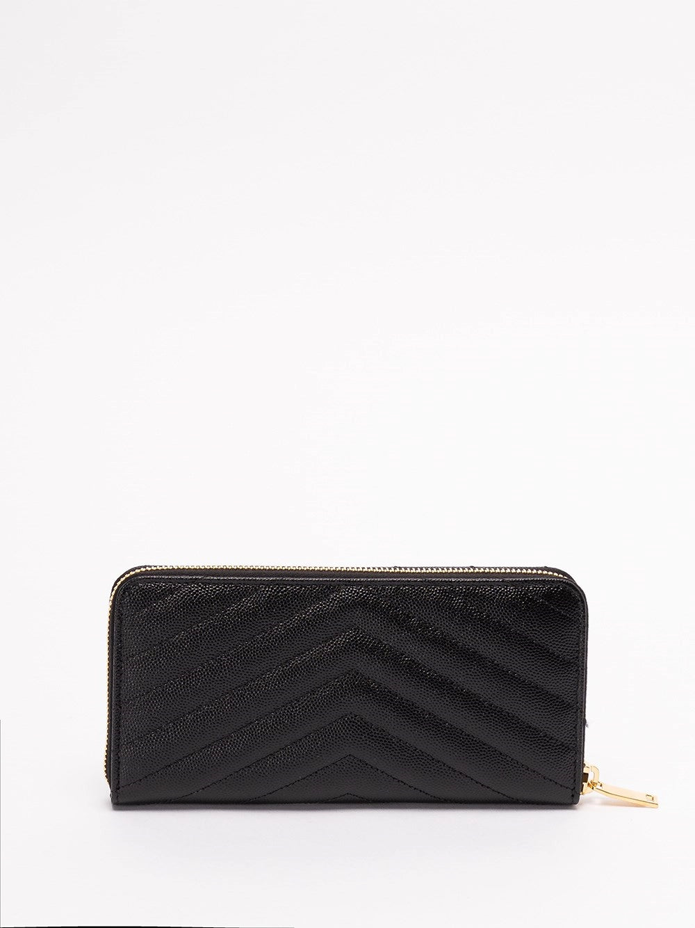 Saint Laurent Women Cassandre Matelasse Zip Around Wallet In Grain De Poudre Leather SAINT LAURENT