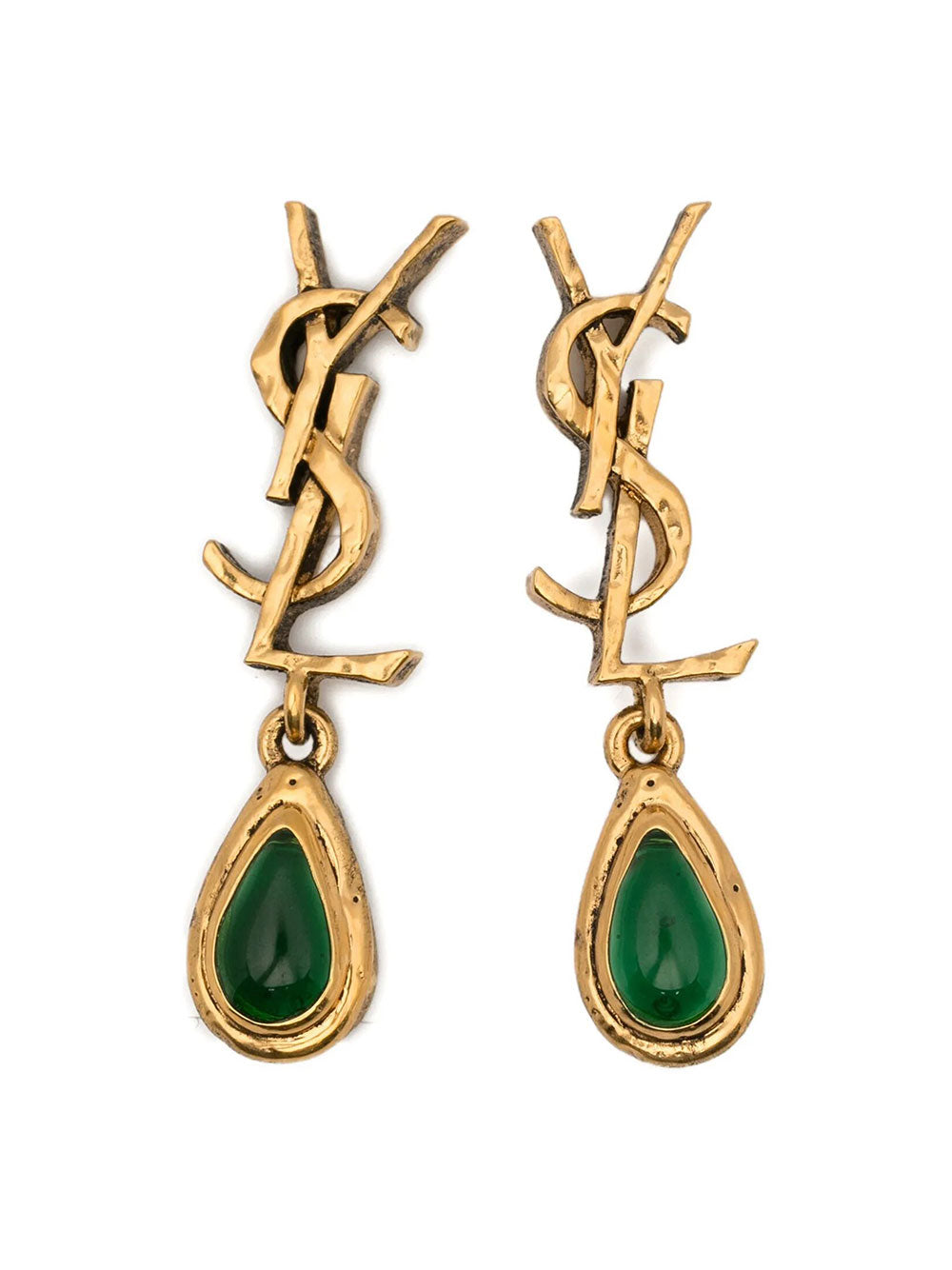 Saint Laurent Women Cassandre Cabochon Drop Earrings SAINT LAURENT