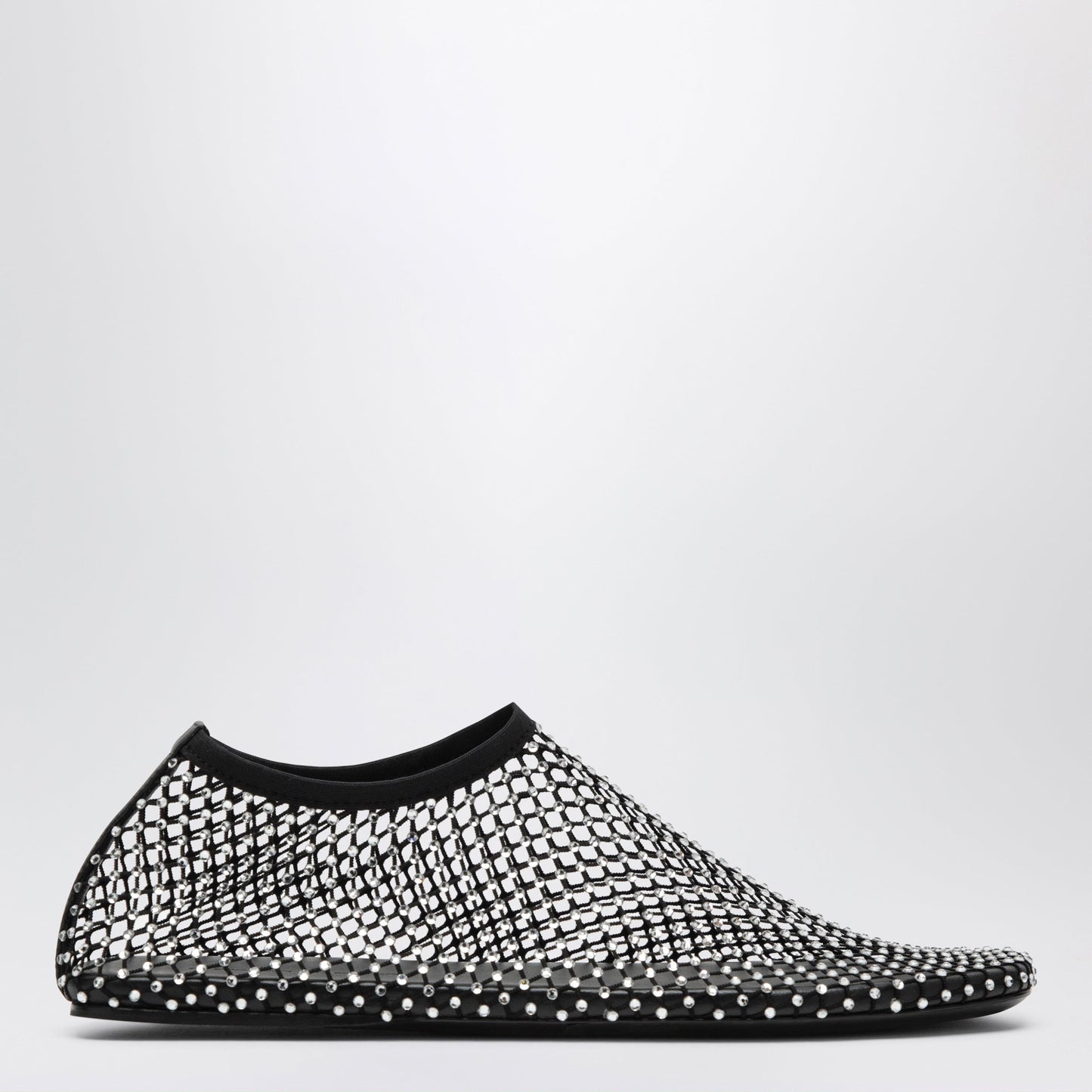 Christopher Esber Black Minette Slip-On Mesh Ballet Flats With Crystals Women CHRISTOPHER ESBER