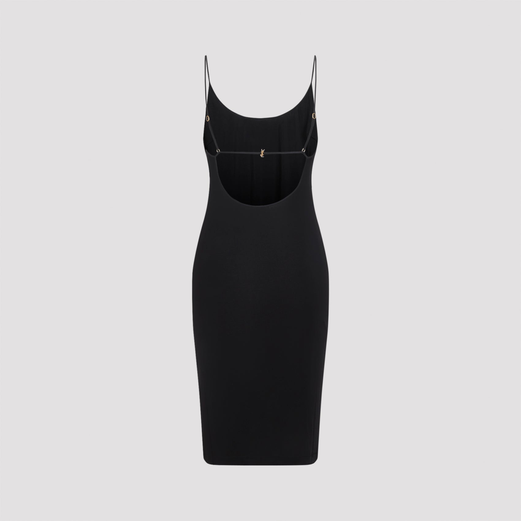 Saint Laurent Open-Back Cassandre Knit Dress Women SAINT LAURENT