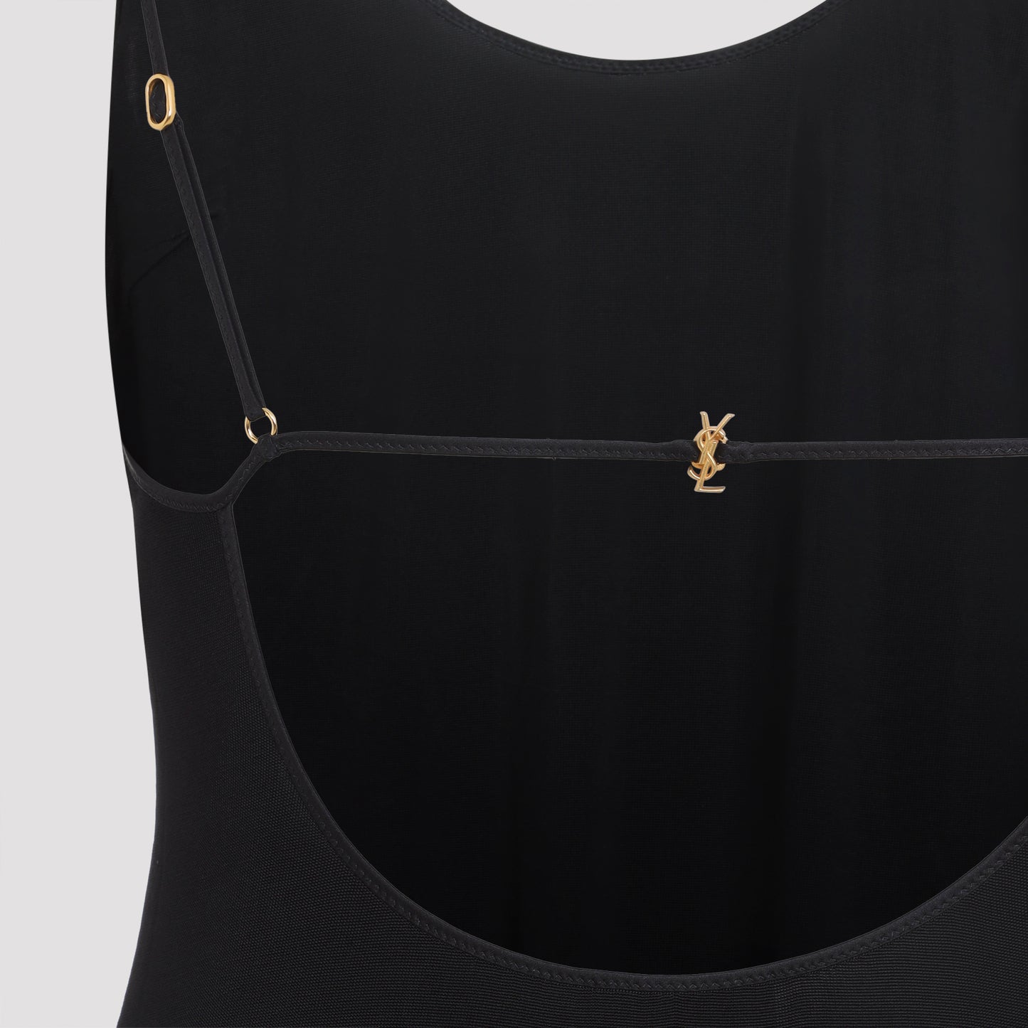 Saint Laurent Open-Back Cassandre Knit Dress Women SAINT LAURENT