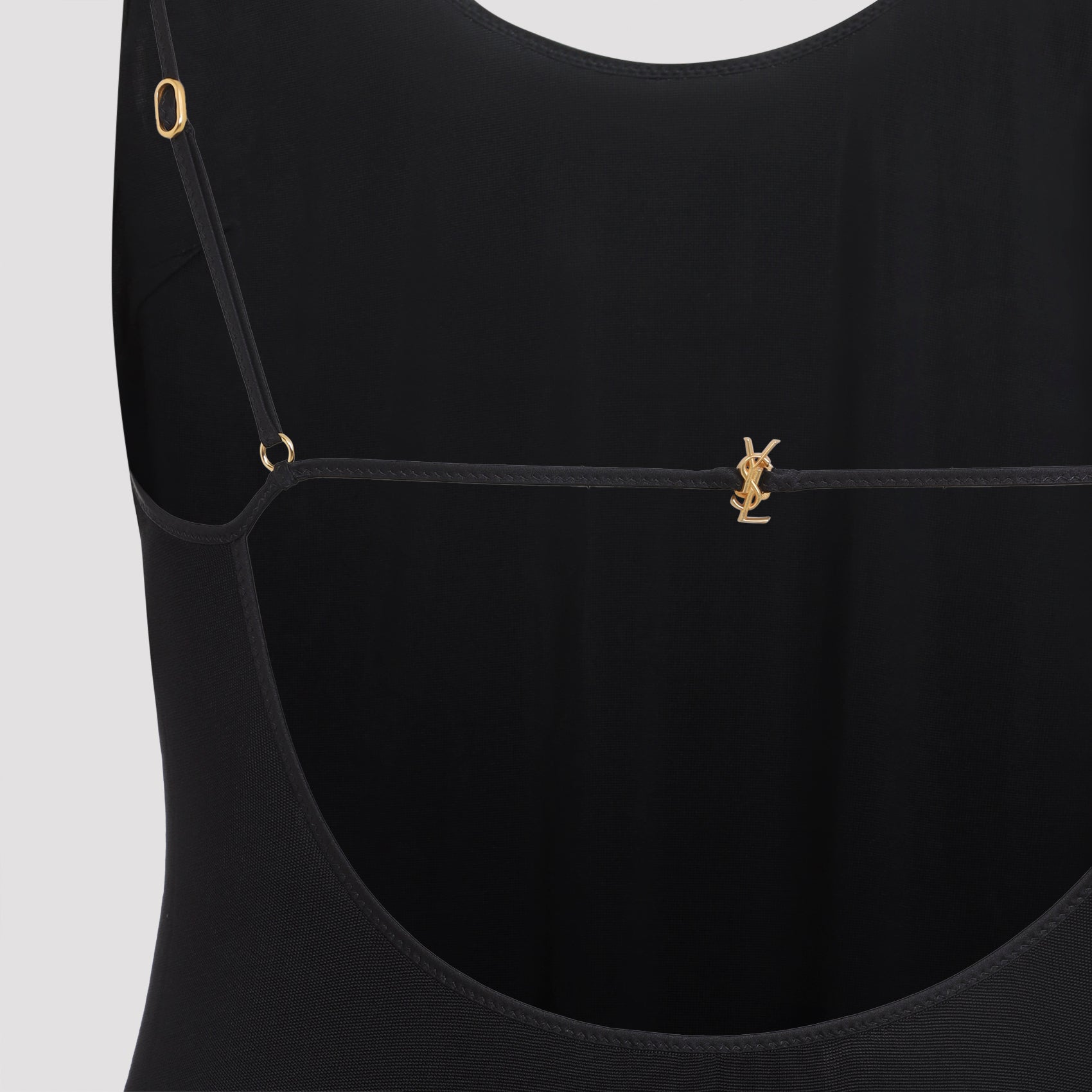 Saint Laurent Open-Back Cassandre Knit Dress Women SAINT LAURENT