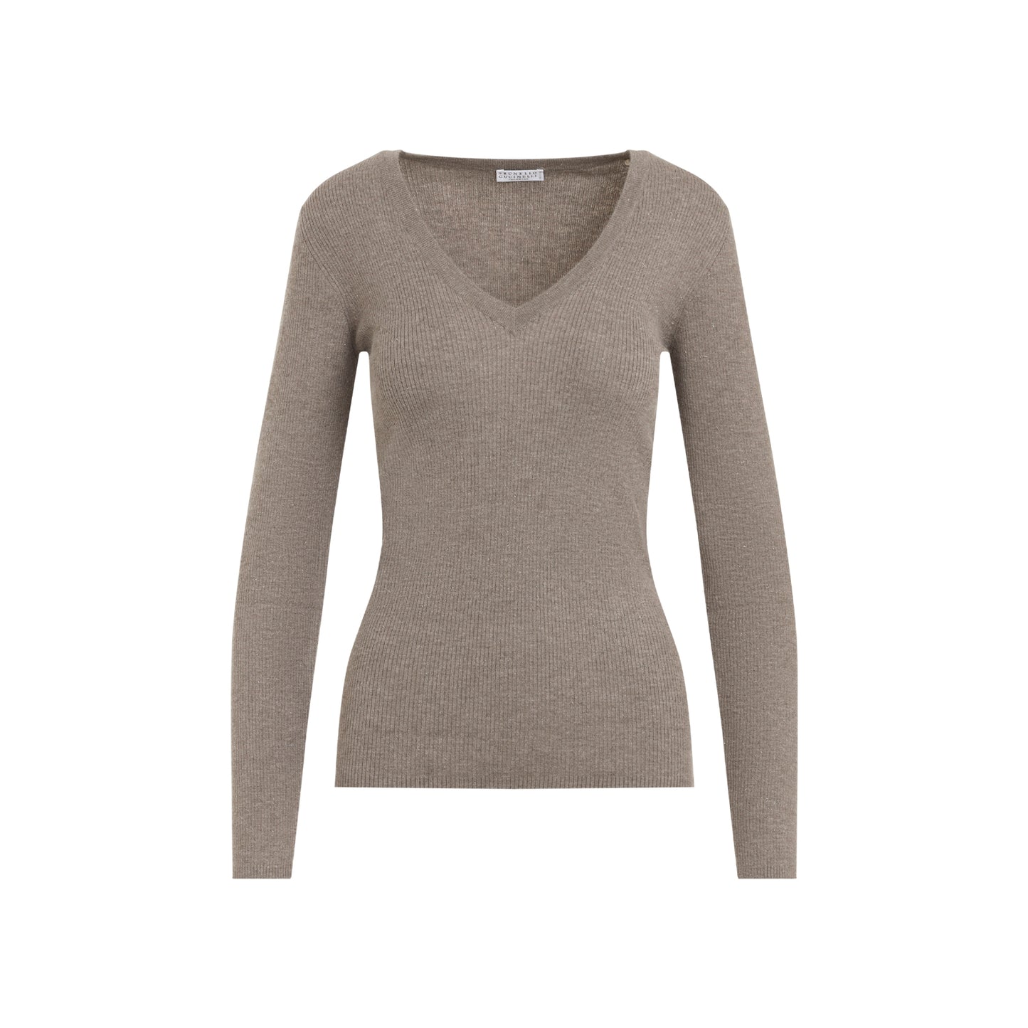 Brunello Cucinelli Ribbed V-Neck Sweater Women BRUNELLO CUCINELLI