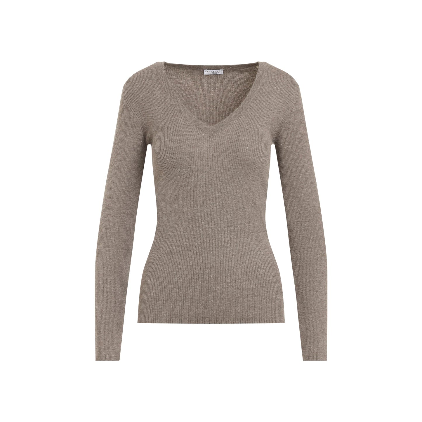 Brunello Cucinelli Ribbed V-Neck Sweater Women BRUNELLO CUCINELLI