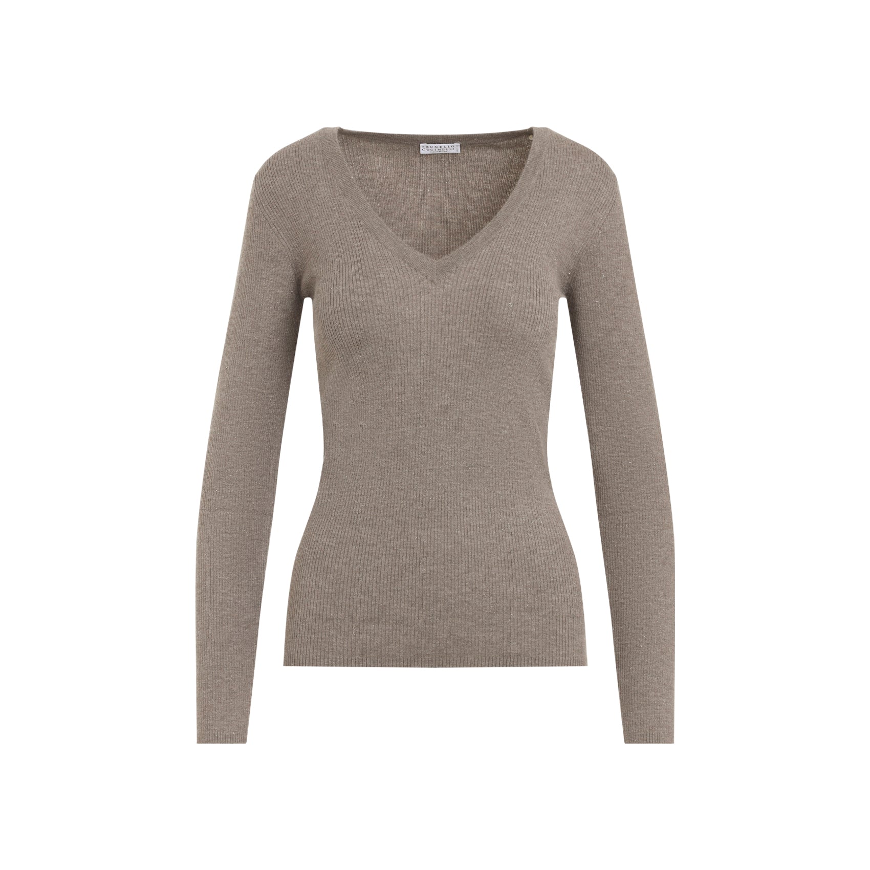 Brunello Cucinelli Ribbed V-Neck Sweater Women BRUNELLO CUCINELLI
