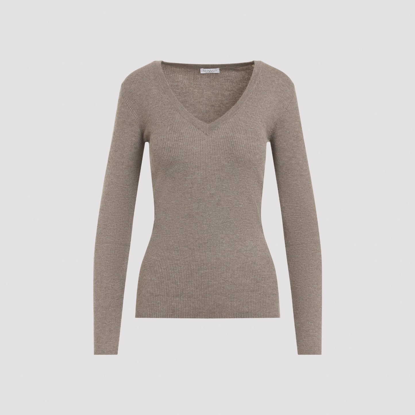 Brunello Cucinelli Ribbed V-Neck Sweater Women BRUNELLO CUCINELLI