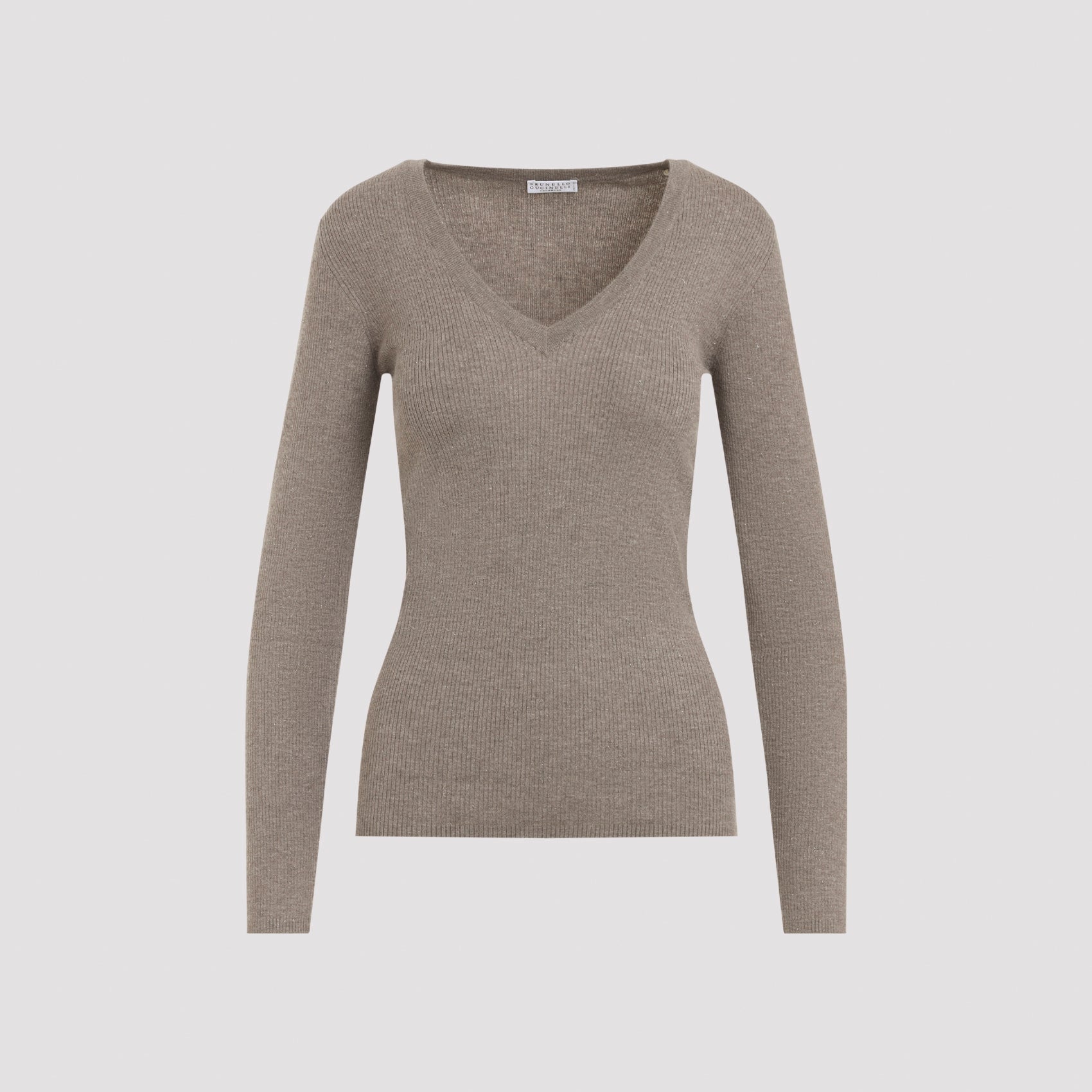 Brunello Cucinelli Ribbed V-Neck Sweater Women BRUNELLO CUCINELLI