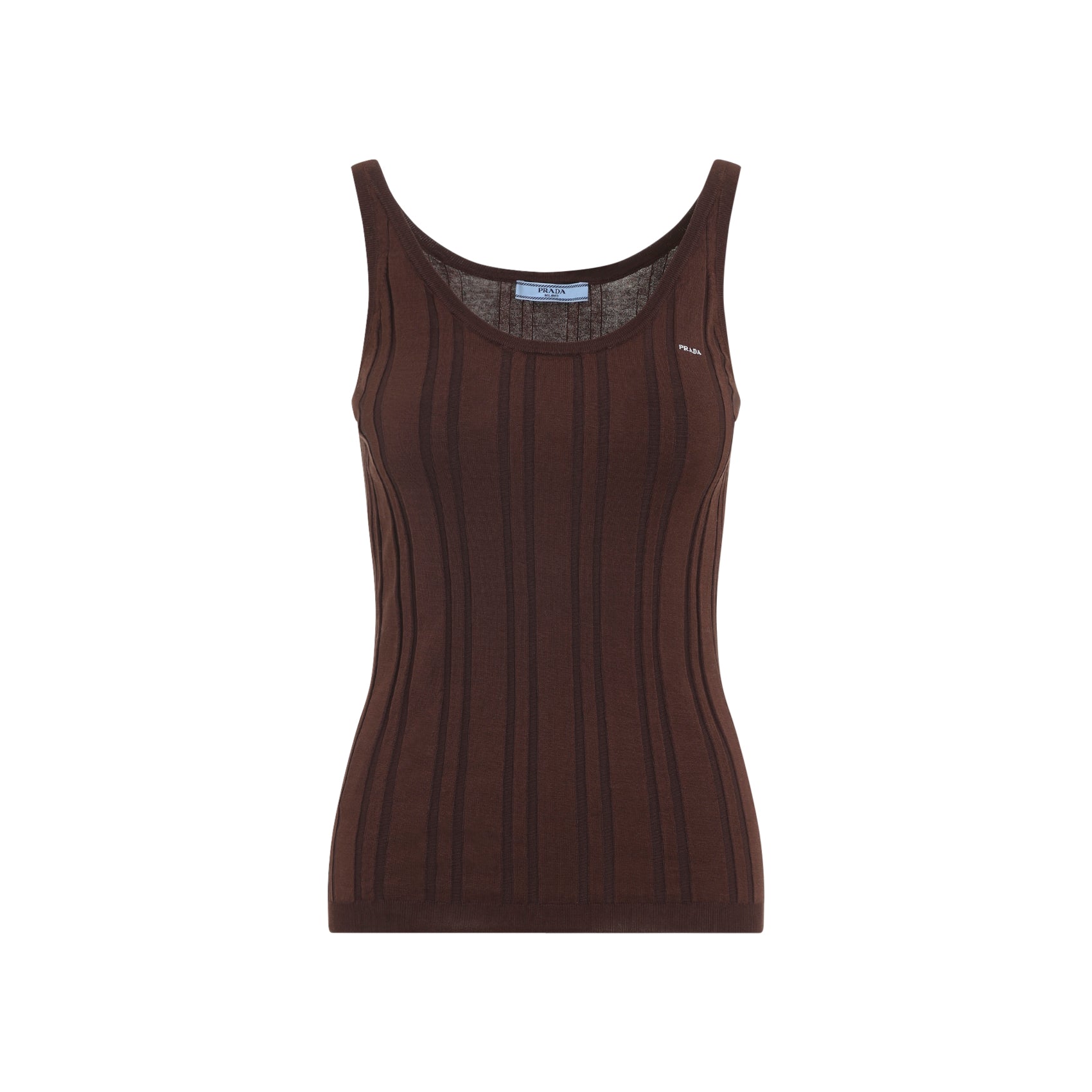 Prada Ribbed Knit Tank Top Women PRADA