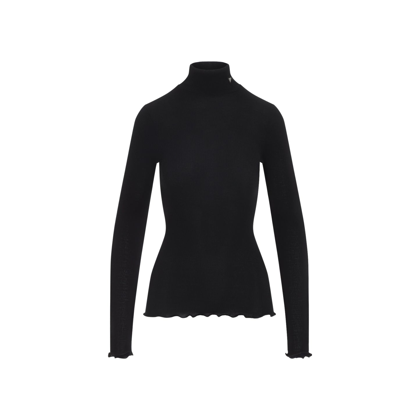 Prada Ribbed Knit Turtleneck Top Women PRADA