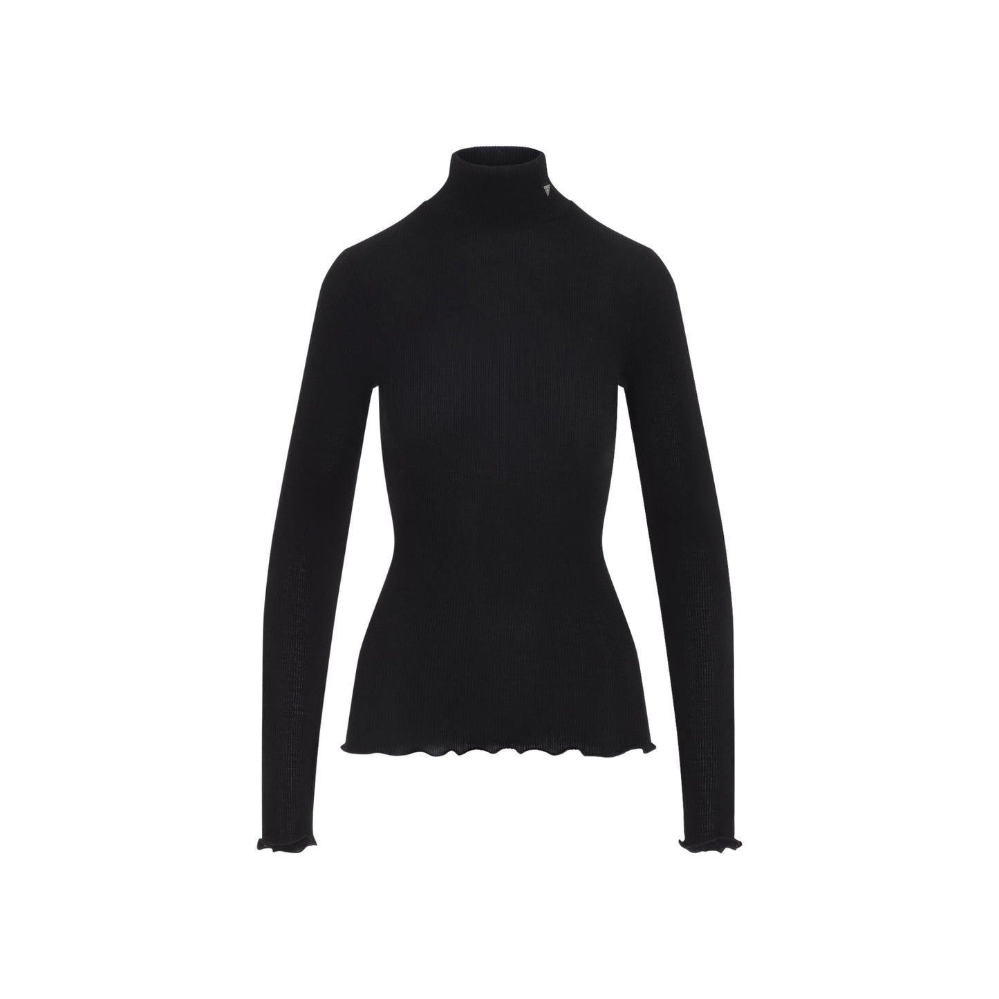 Prada Ribbed Knit Turtleneck Top Women PRADA