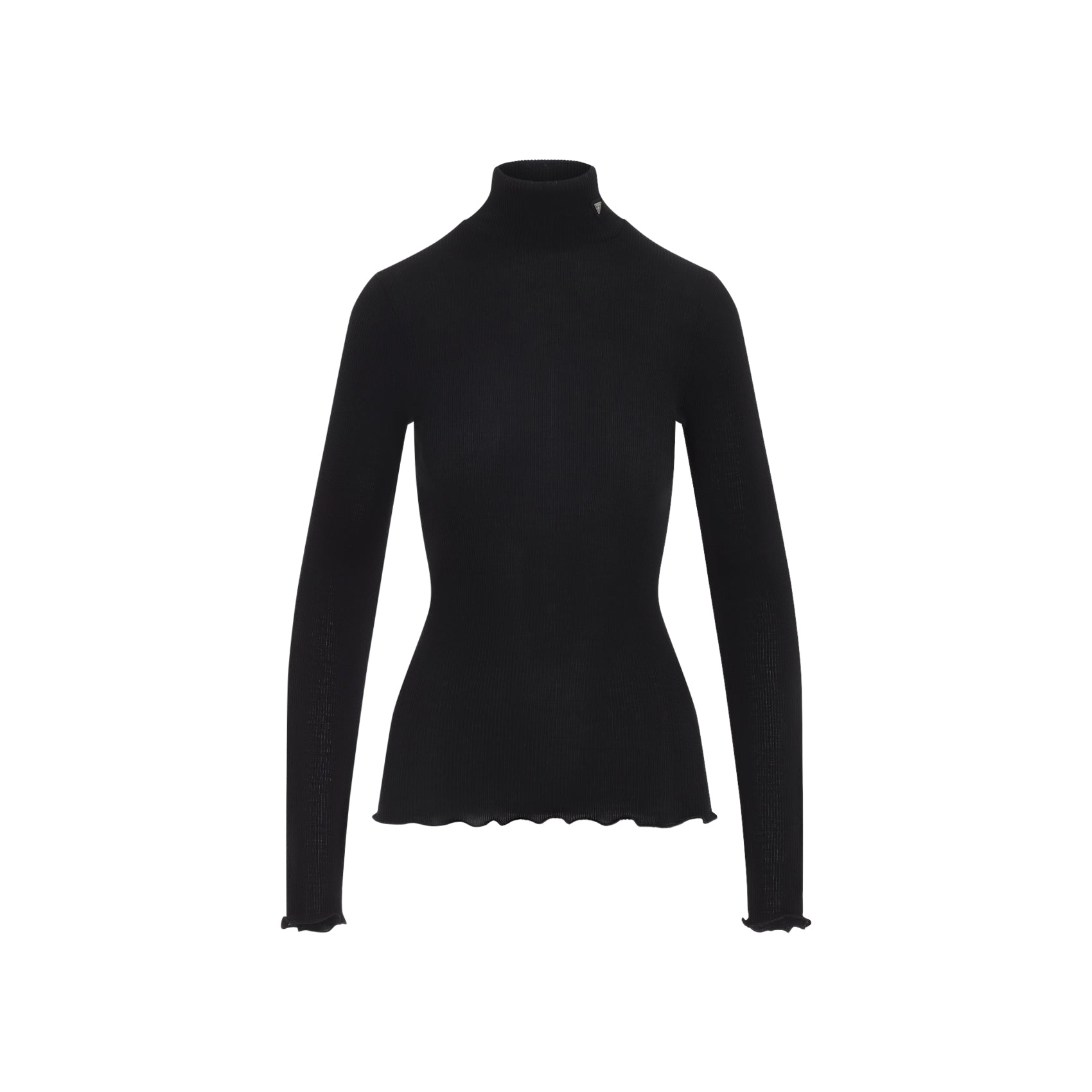 Prada Ribbed Knit Turtleneck Top Women PRADA