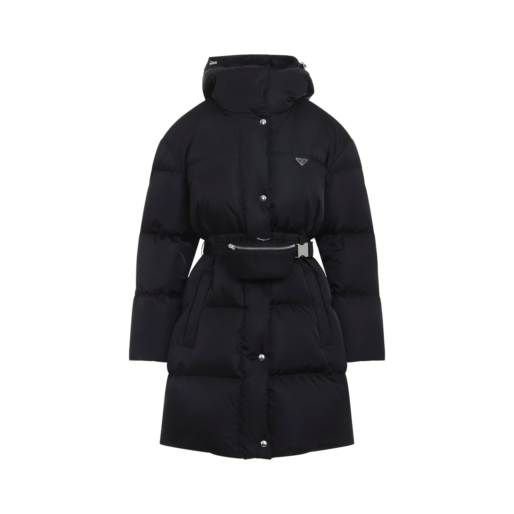Prada Belted Down Coat Women PRADA