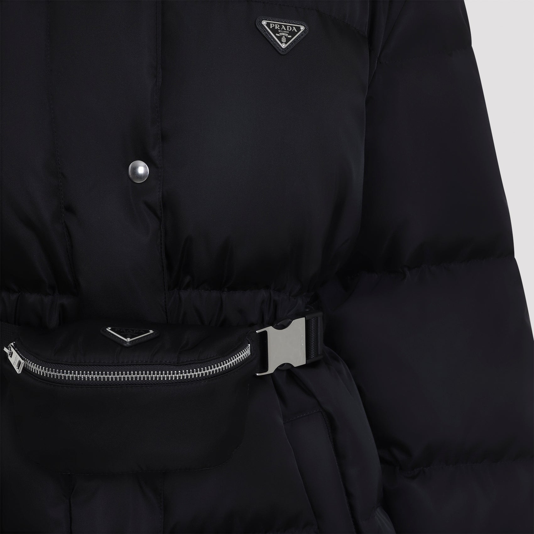 Prada Belted Down Coat Women PRADA