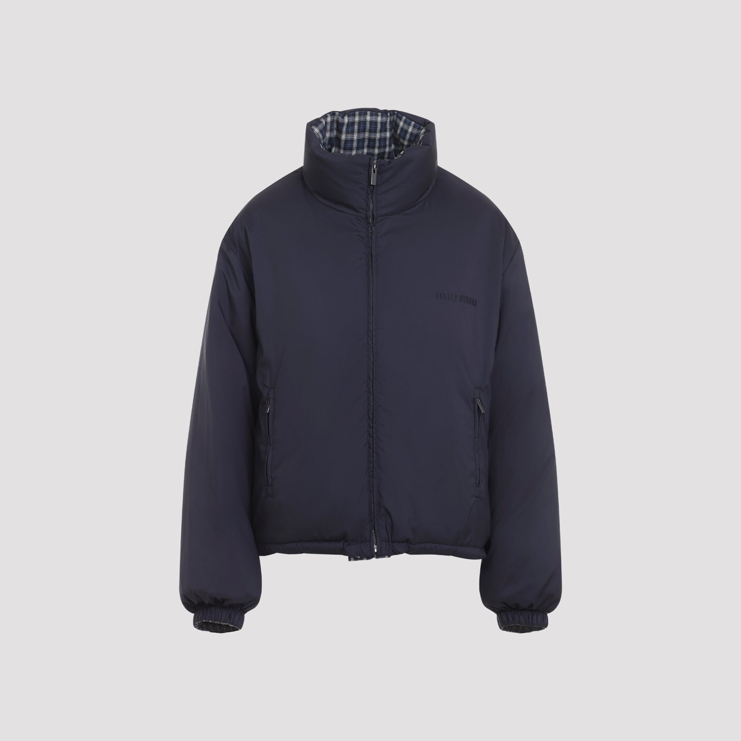 Miu Miu Reversible Checked Down Jacket Women MIU MIU