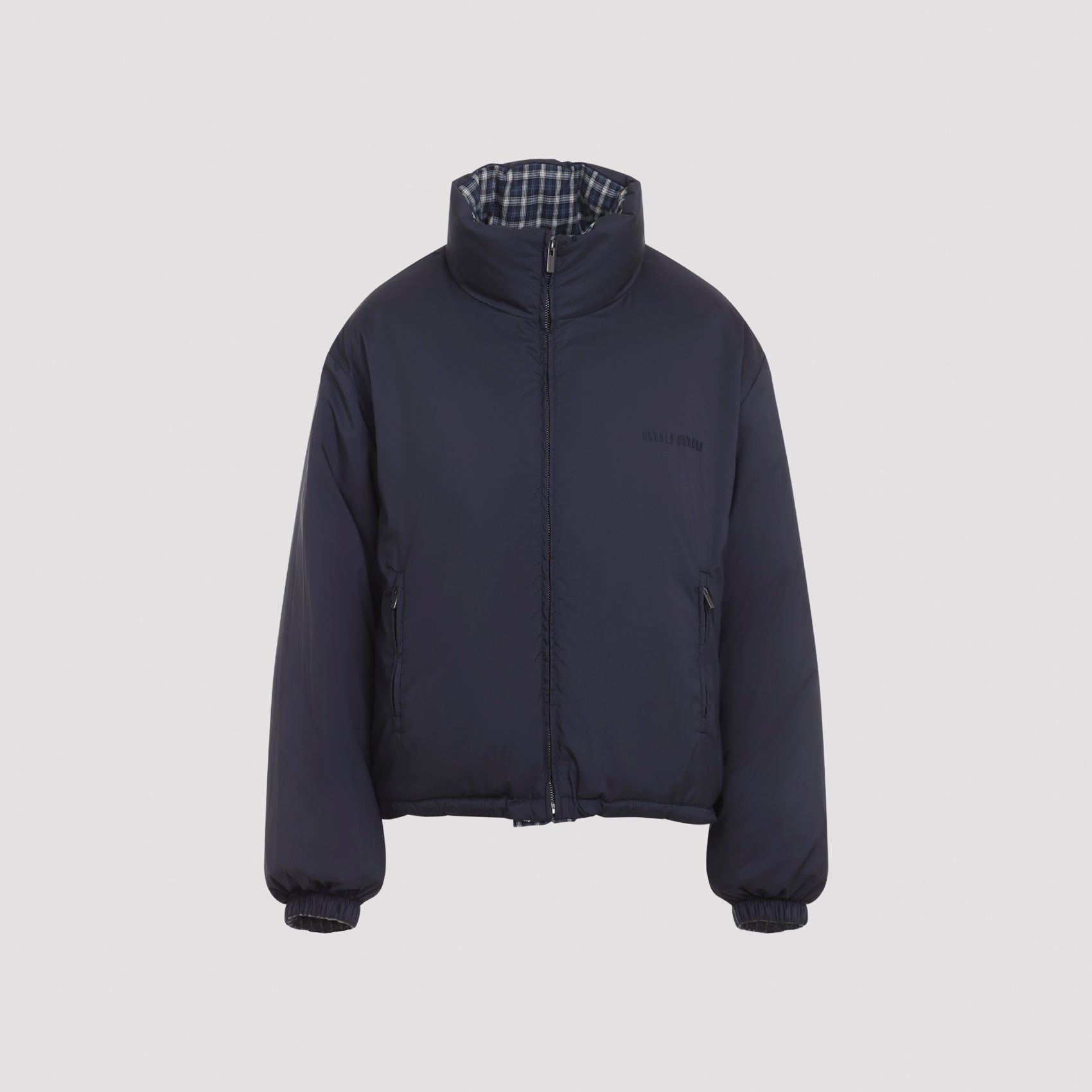 Miu Miu Reversible Checked Down Jacket Women MIU MIU