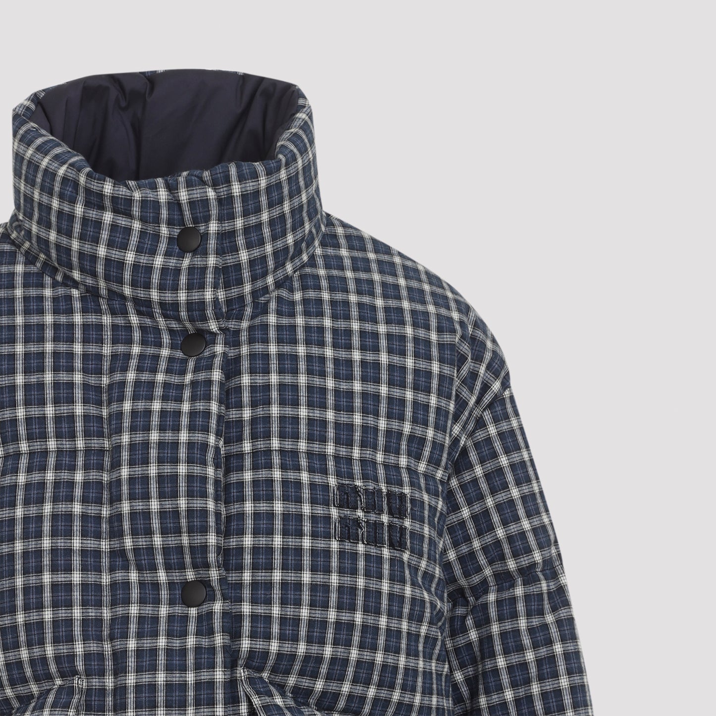 Miu Miu Reversible Checked Down Jacket Women MIU MIU